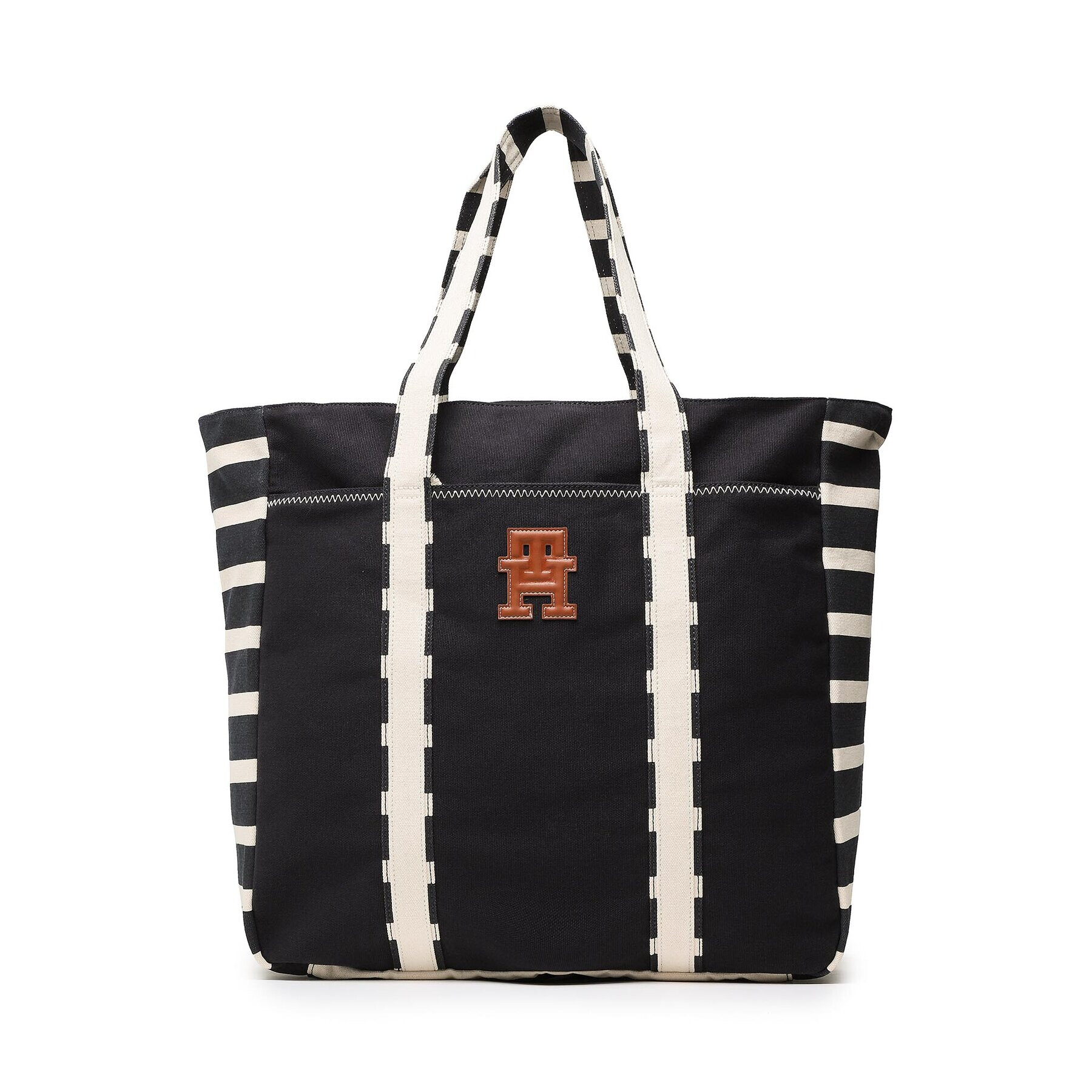 Tommy Hilfiger Geantă Th Coastal Prep Breton Tote AM0AM11079 Bleumarin - Pled.ro