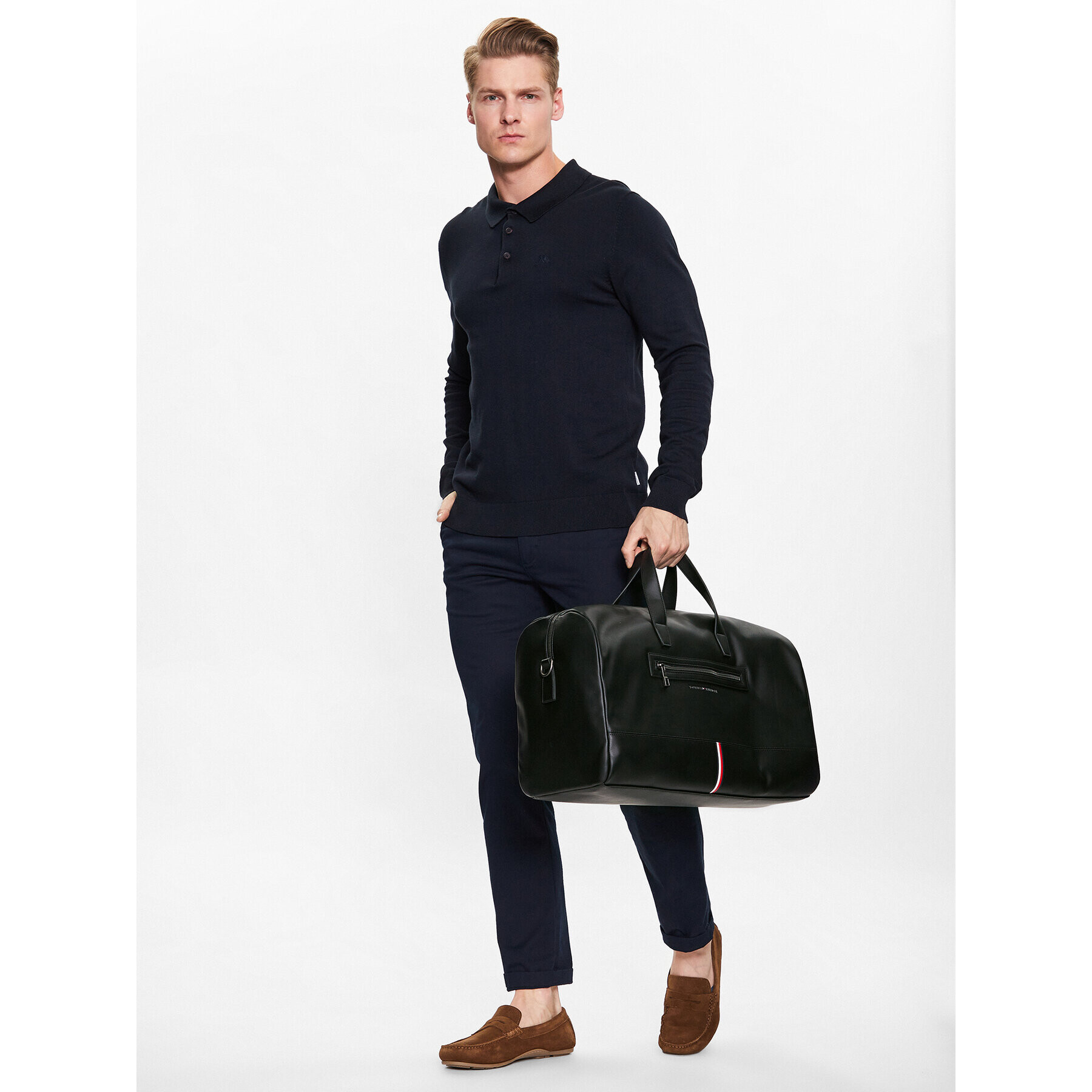 Tommy Hilfiger Geantă Th Corporate Duffle AM0AM10931 Negru - Pled.ro