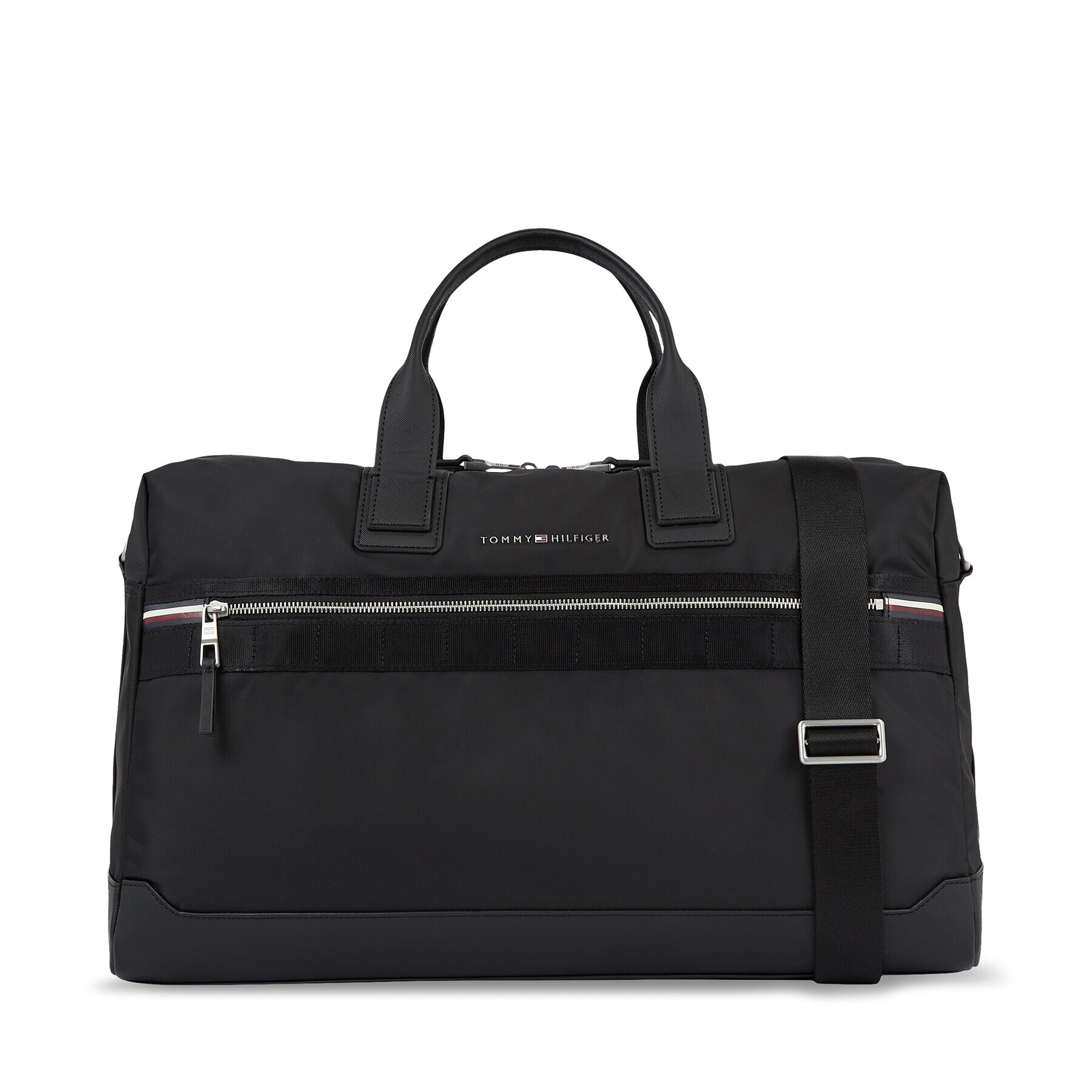 Tommy Hilfiger Geantă Th Elevated Nylon Duffle AM0AM11571 Negru - Pled.ro