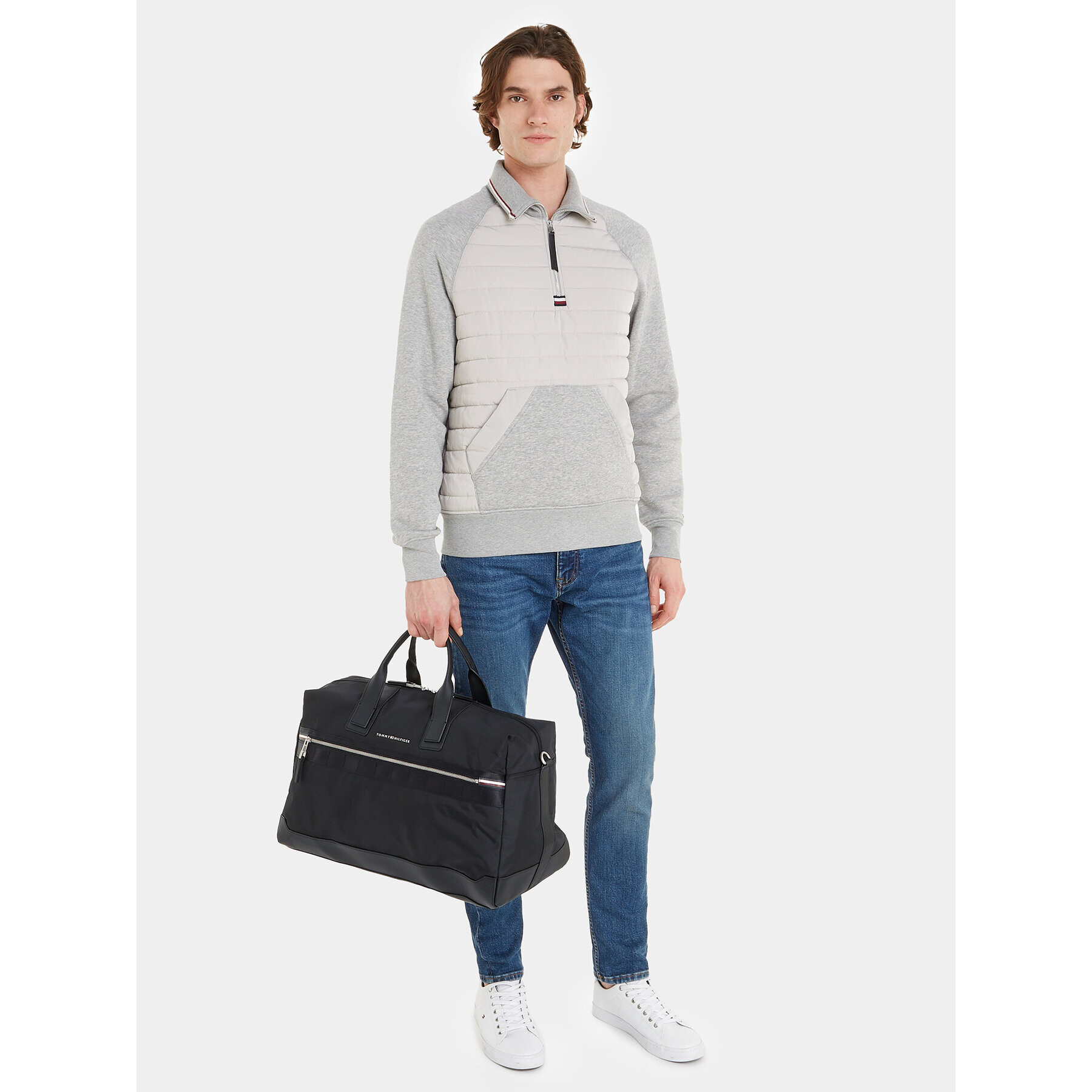 Tommy Hilfiger Geantă Th Elevated Nylon Duffle AM0AM11571 Negru - Pled.ro