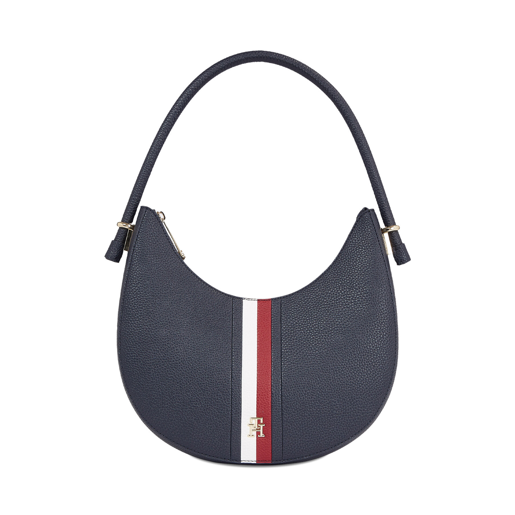 Tommy Hilfiger Geantă Th Emblem Shoulder Bag Corp AW0AW15287 Bleumarin - Pled.ro