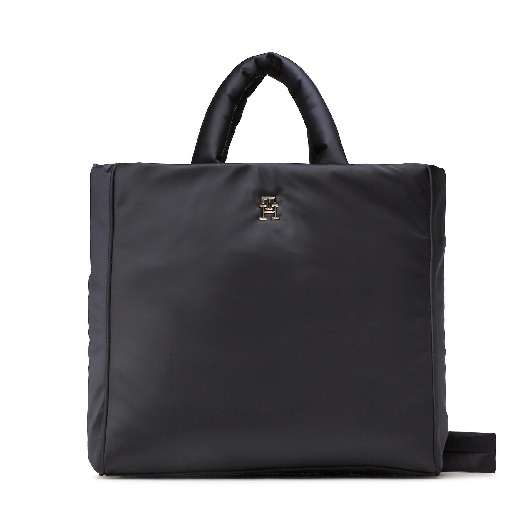 Tommy Hilfiger Geantă Th Flow Tote Solid AW0AW14688 Bleumarin - Pled.ro