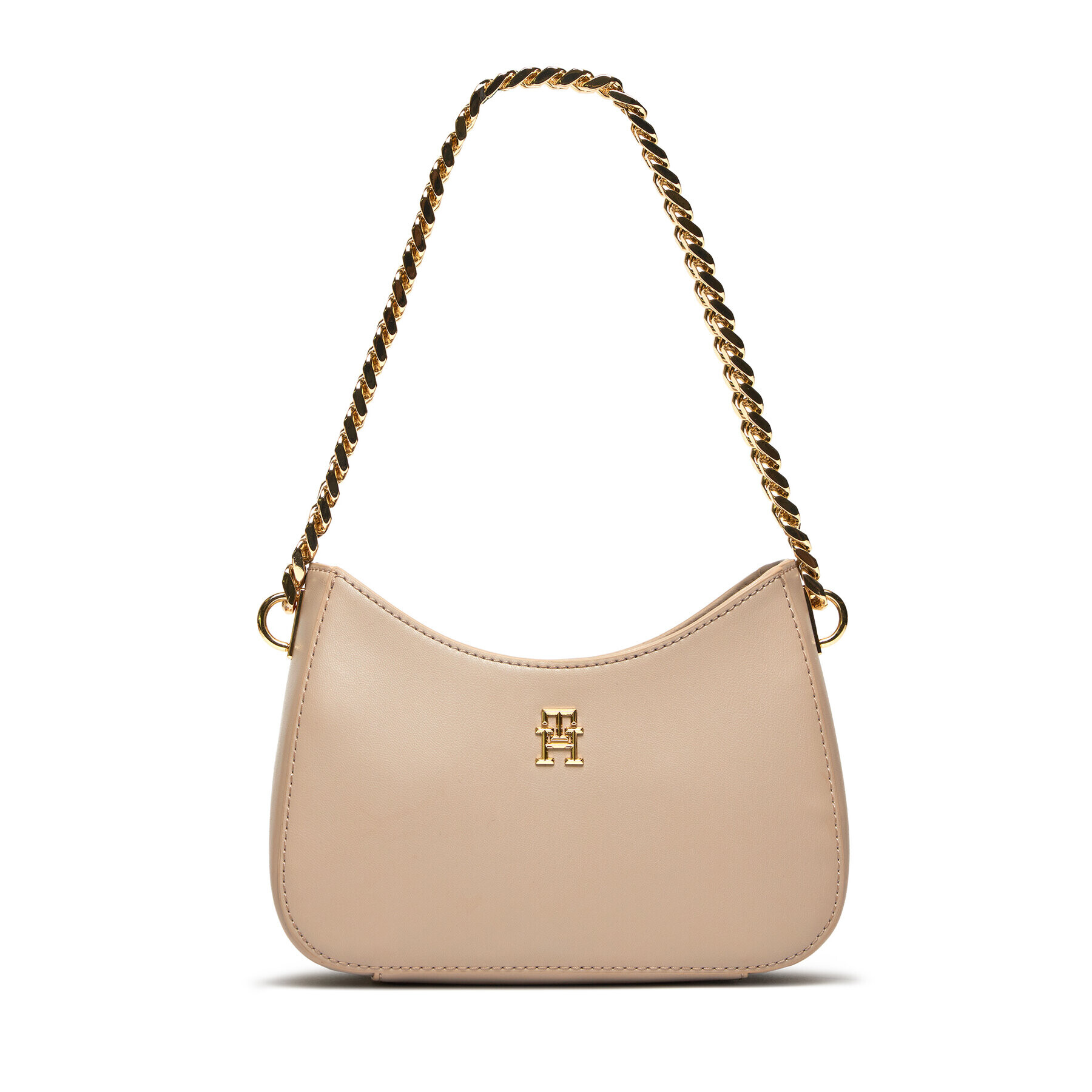 Tommy Hilfiger Geantă Th Refined Chain Shoulder Bag AW0AW16079 Bej - Pled.ro