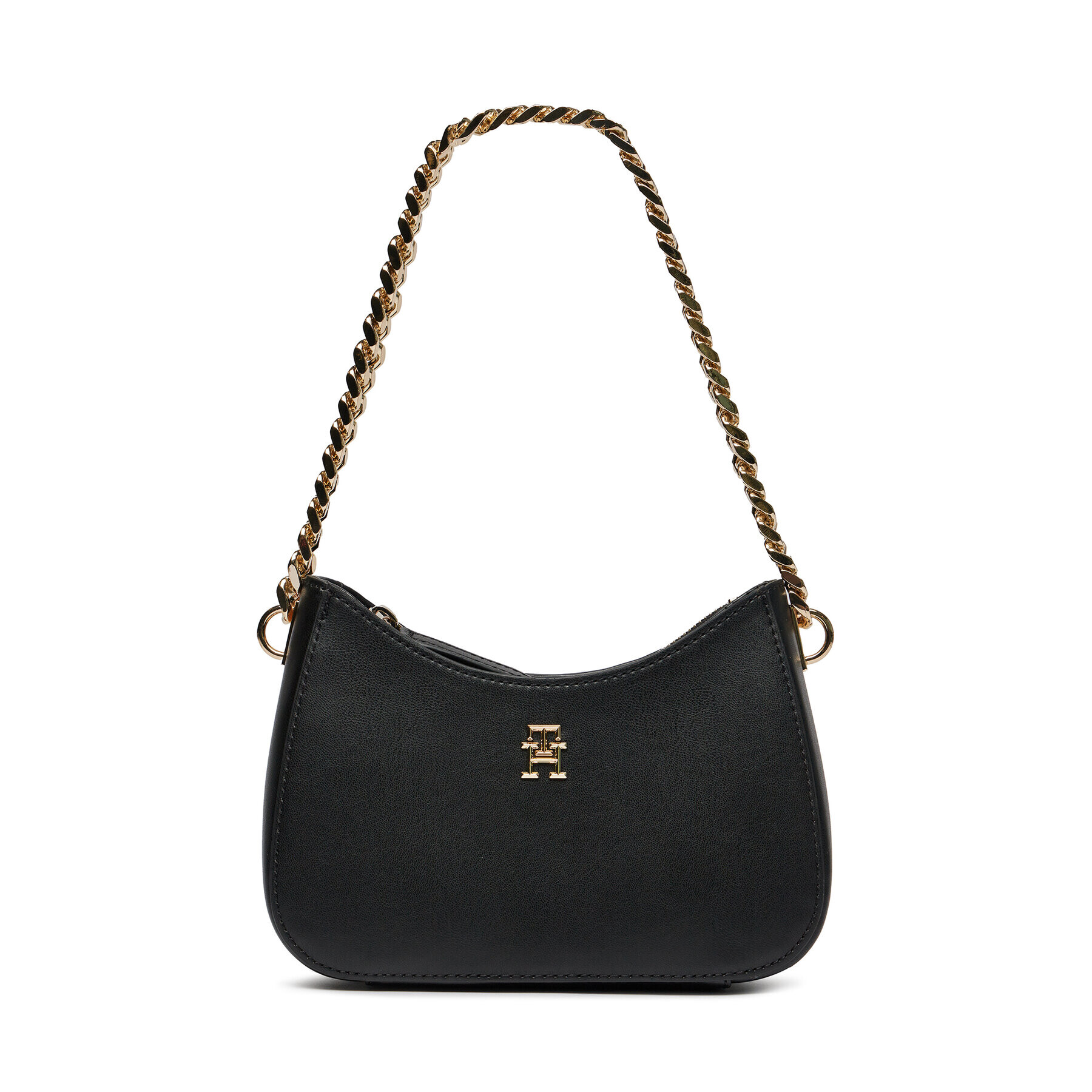 Tommy Hilfiger Geantă Th Refined Chain Shoulder Bag AW0AW16079 Negru - Pled.ro