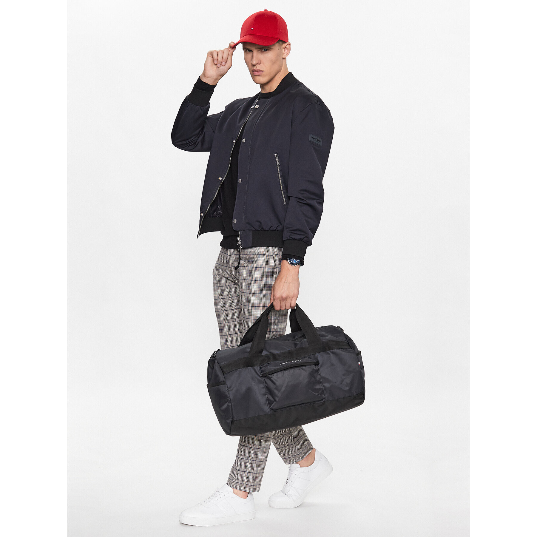 Tommy Hilfiger Geantă Th Skyline Duffle AM0AM10913 Bleumarin - Pled.ro