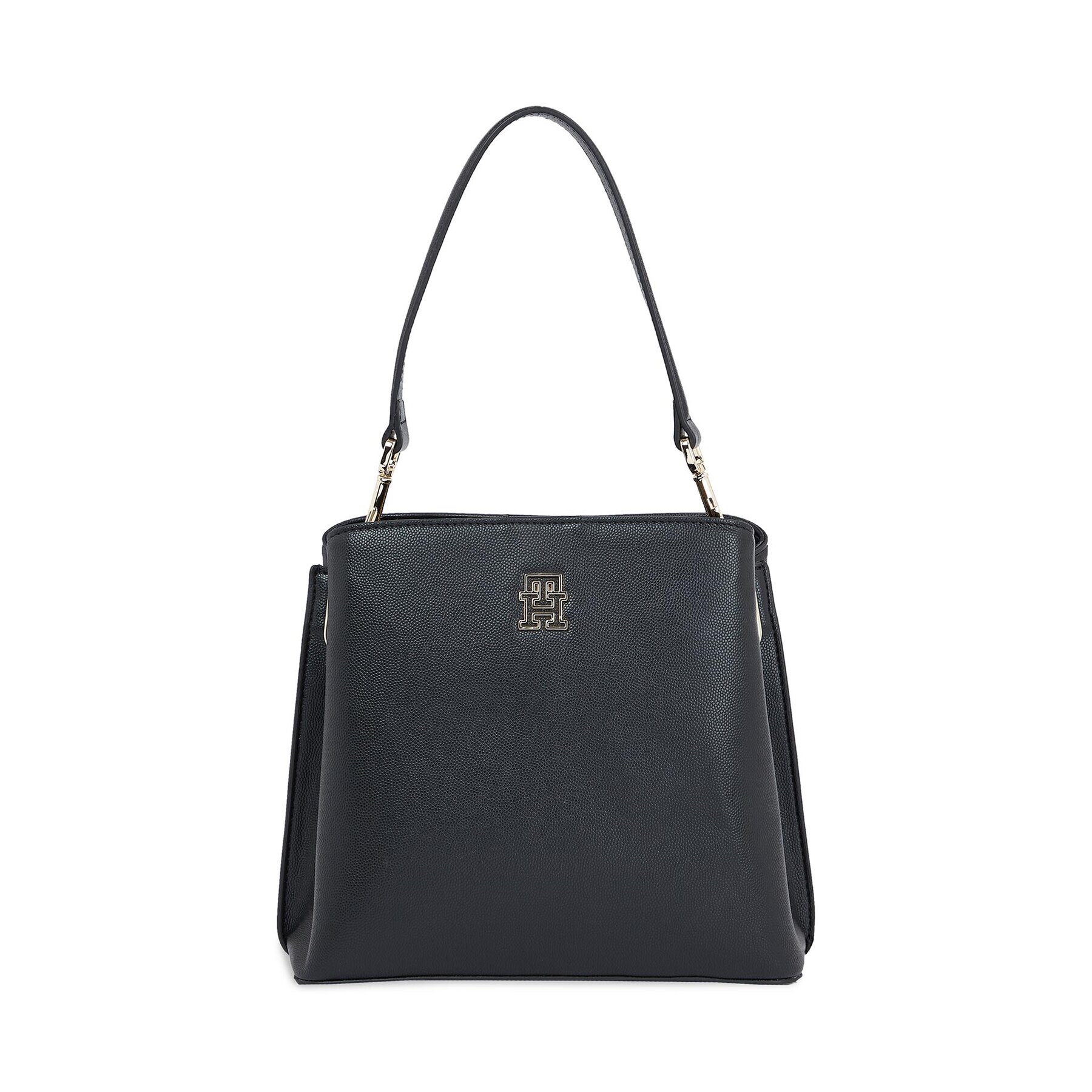 Tommy Hilfiger Geantă Th Timeless Bucket AW0AW15600 Negru - Pled.ro