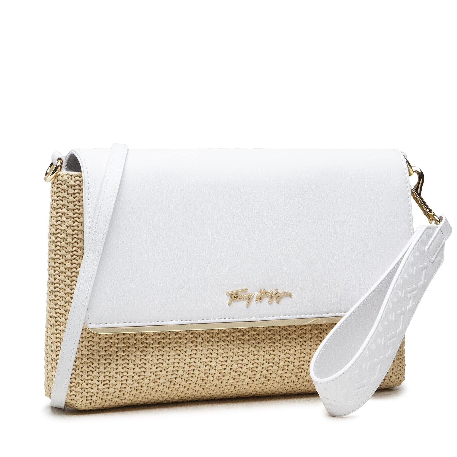 Tommy Hilfiger Geantă Tommy Modern Clutch Straw AW0AW11763 Bej - Pled.ro