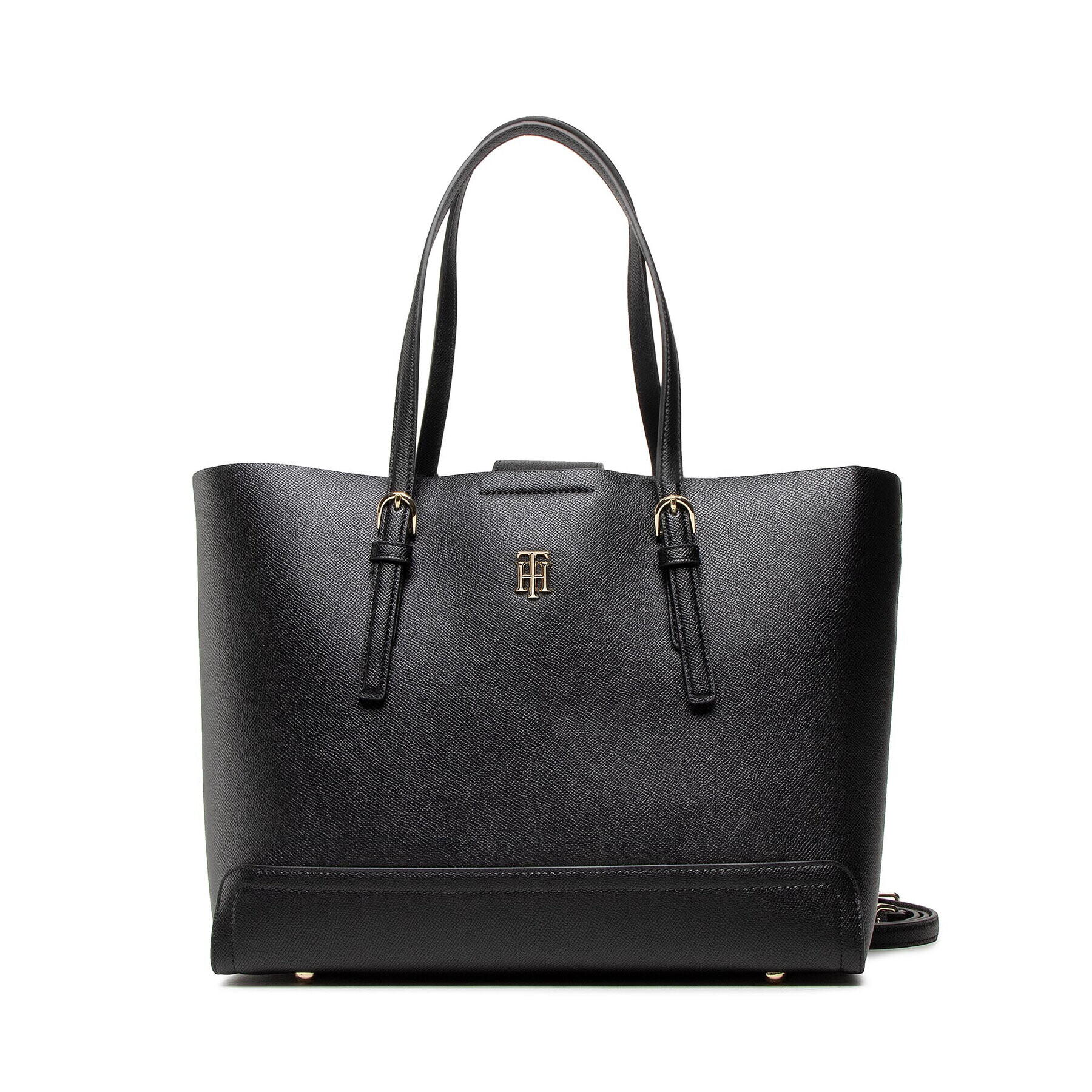 Tommy Hilfiger Geantă Th Timeless Med Tote AW0AW12211 Negru - Pled.ro