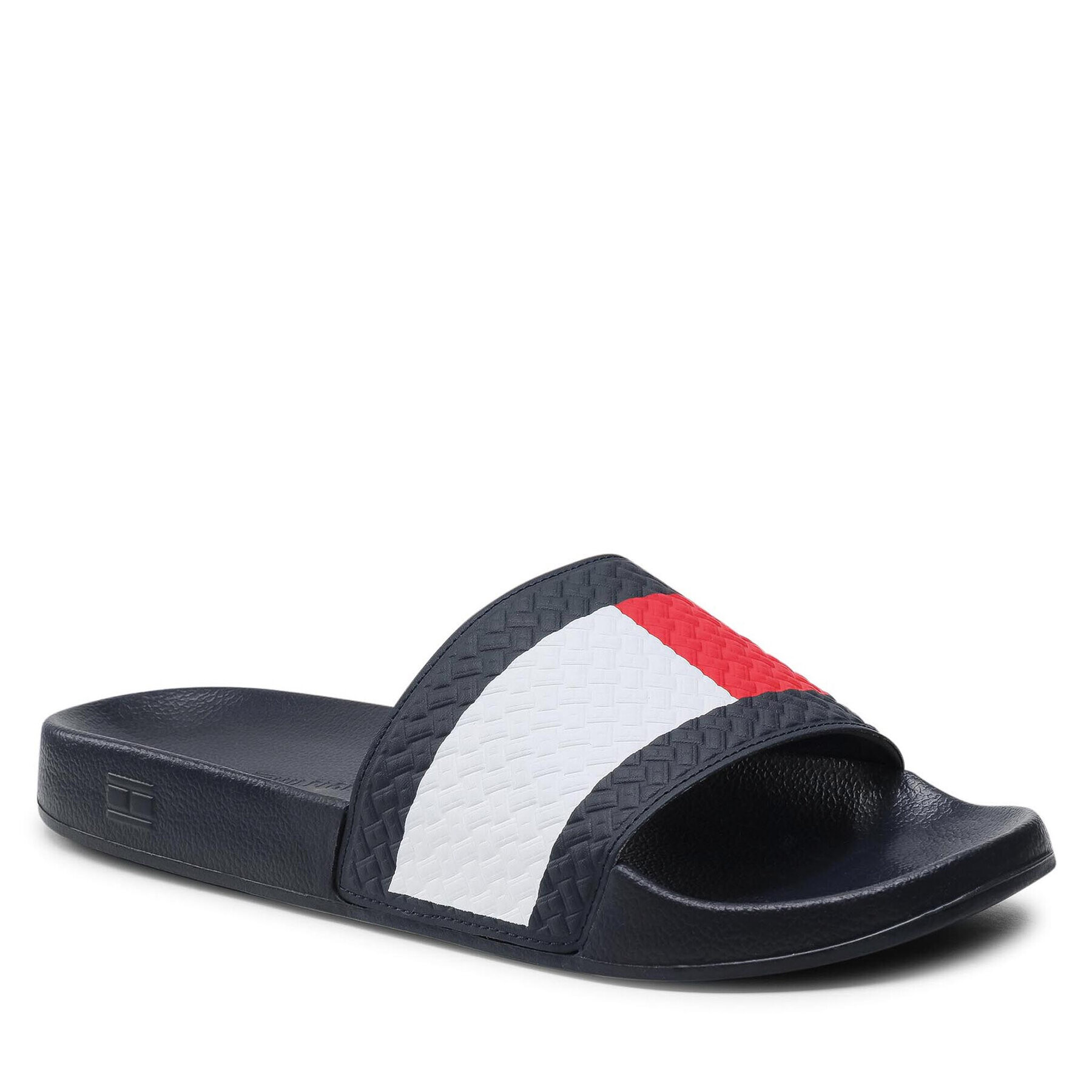 Tommy Hilfiger Șlapi Embossed Flag Pool Slide FM0FM03643 Bleumarin - Pled.ro