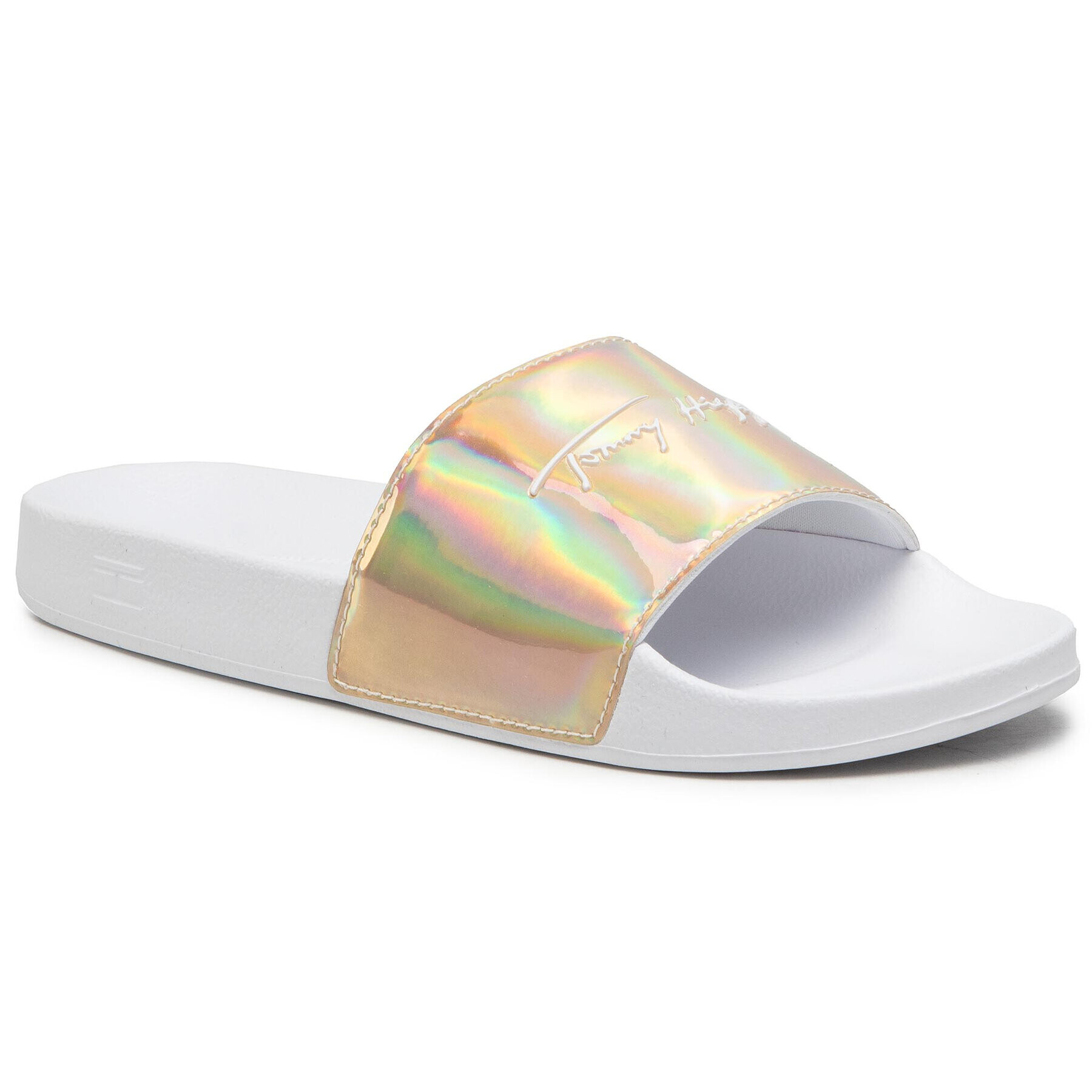 Tommy Hilfiger Șlapi Feminine Th Pool Slide FW0FW05730 Auriu - Pled.ro