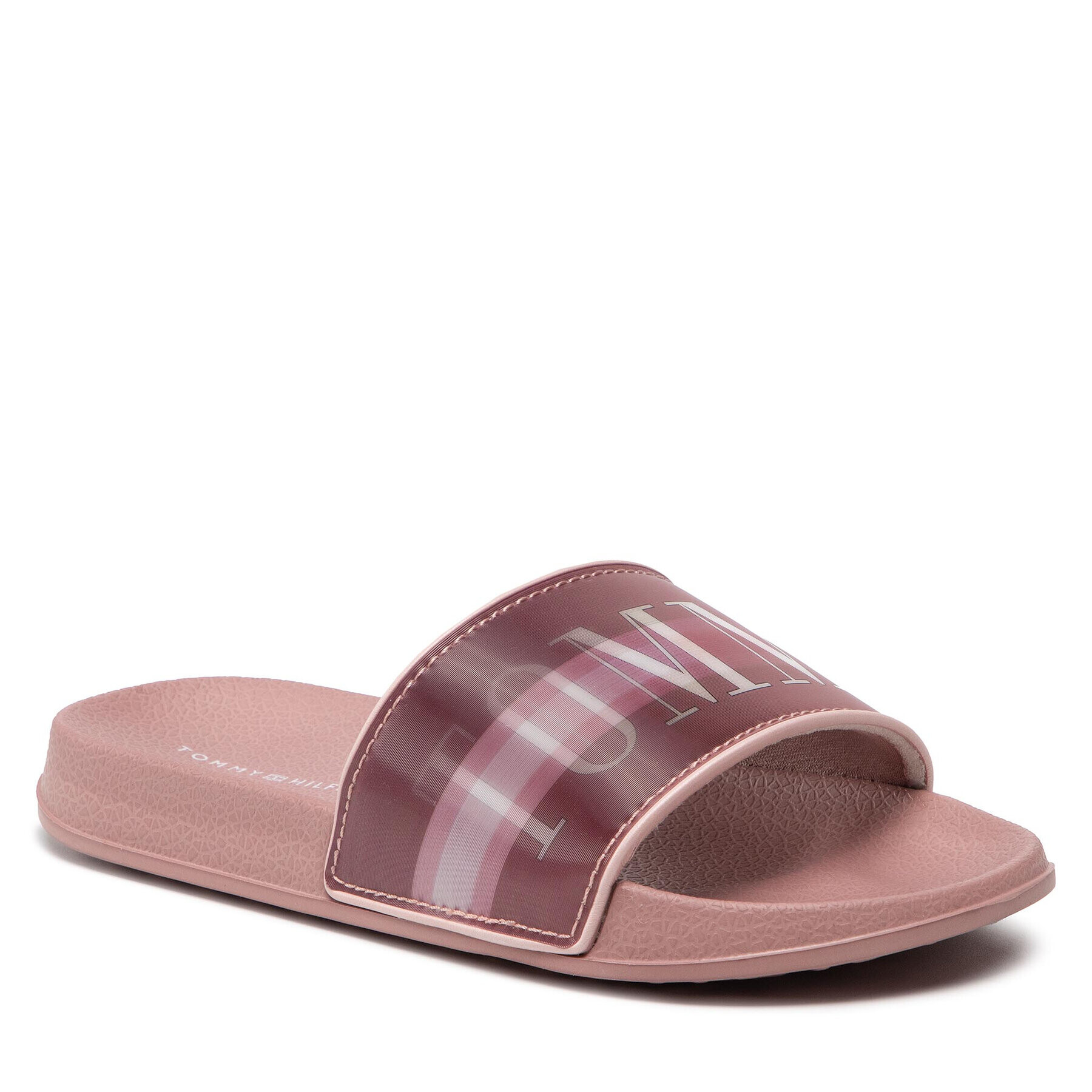 Tommy Hilfiger Șlapi Holographic Pool Slide T3A0-32198-1172 M Roz - Pled.ro