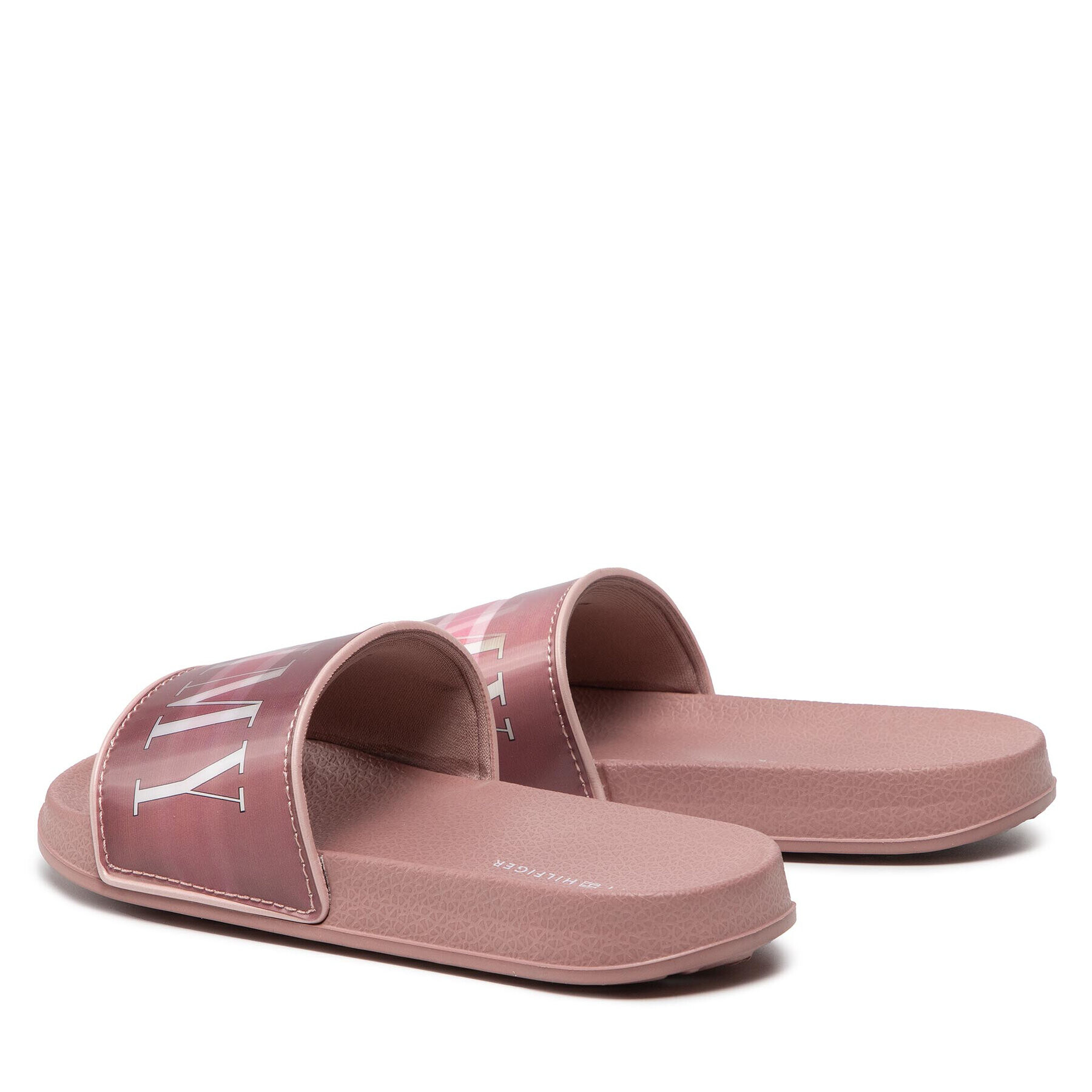 Tommy Hilfiger Șlapi Holographic Pool Slide T3A0-32198-1172 M Roz - Pled.ro