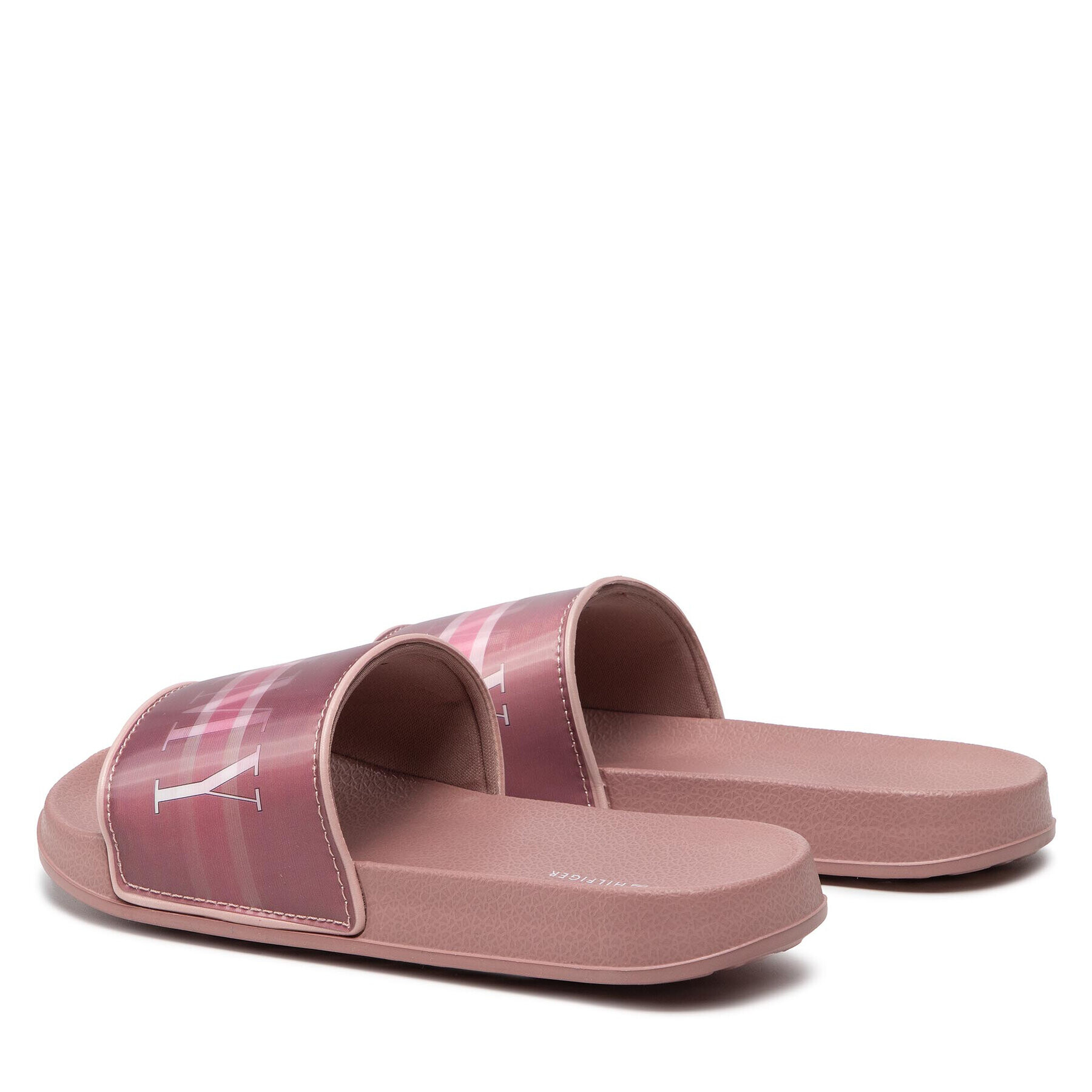 Tommy Hilfiger Șlapi Holographic Pool Slide T3A0-32198-1172 S Roz - Pled.ro