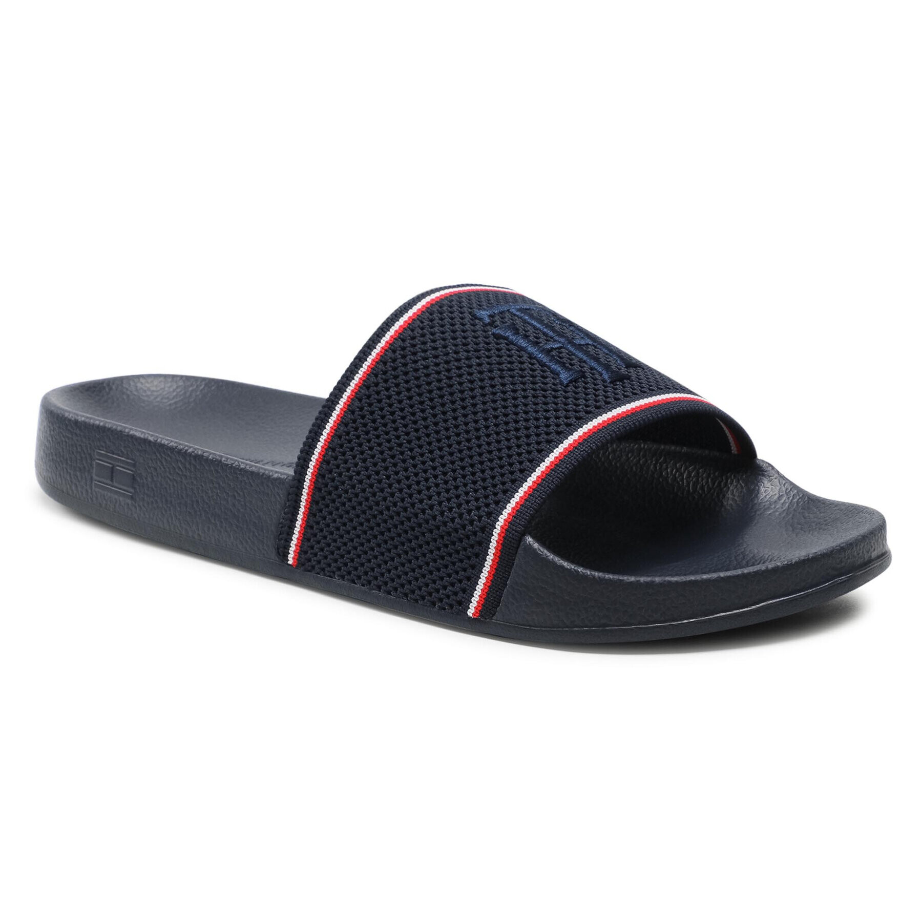 Tommy Hilfiger Șlapi Knitted Pool Slide FW0FW05456 Bleumarin - Pled.ro