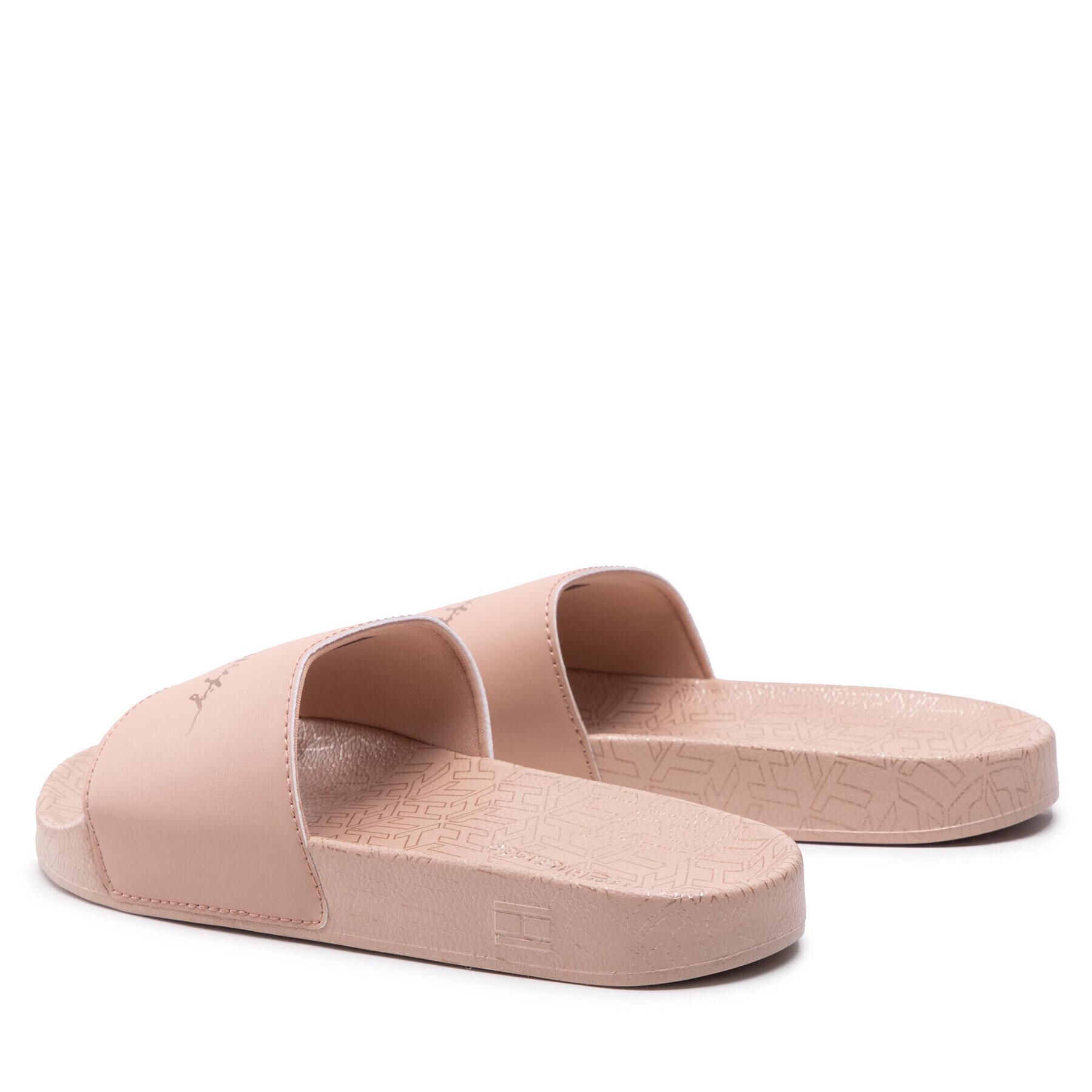 Tommy Hilfiger Șlapi Tommy Metallic Pool Slide FW0FW06312 Bej - Pled.ro