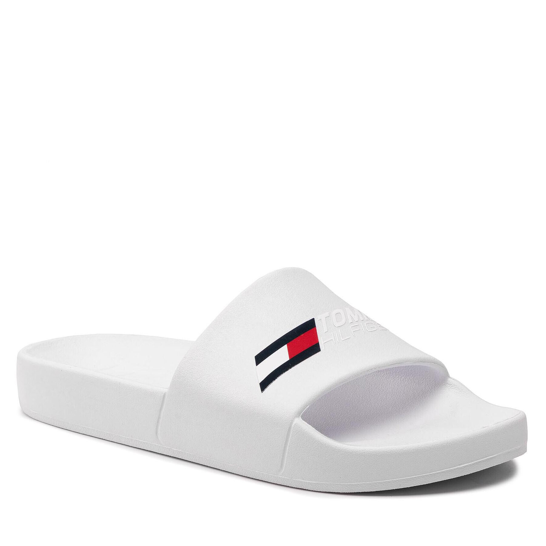 Tommy Hilfiger Șlapi Ts Pool Slide 3 Women FC0FC00015 Alb - Pled.ro