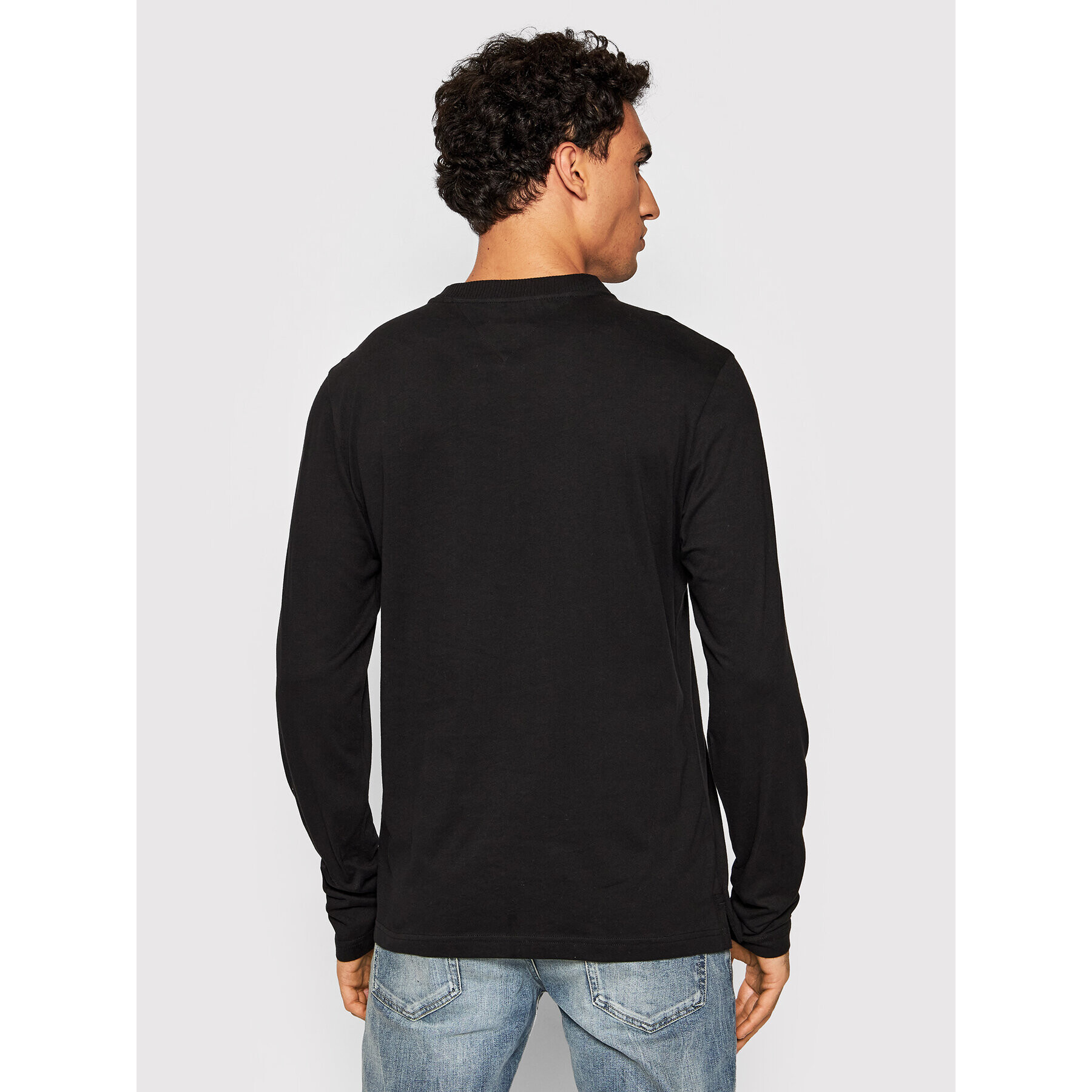 Tommy Hilfiger Longsleeve Classics Henley MW0MW20159 Negru Regular Fit - Pled.ro