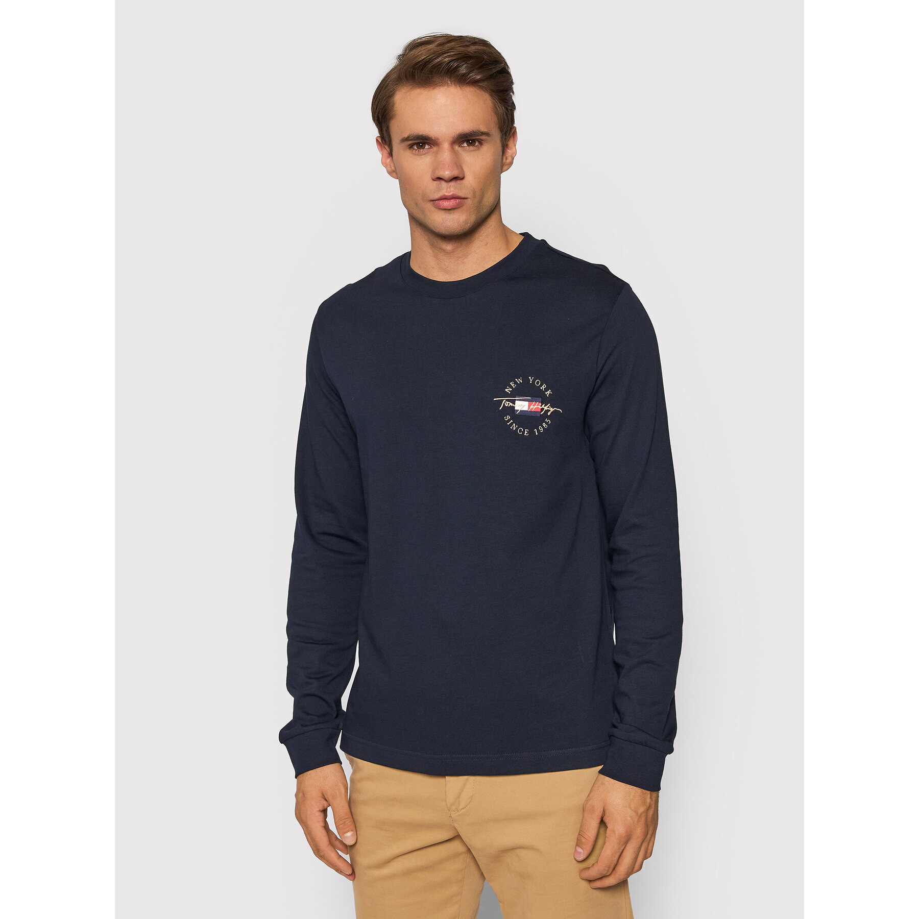 Tommy Hilfiger Longsleeve Icon MW0MW20171 Bleumarin Regular Fit - Pled.ro