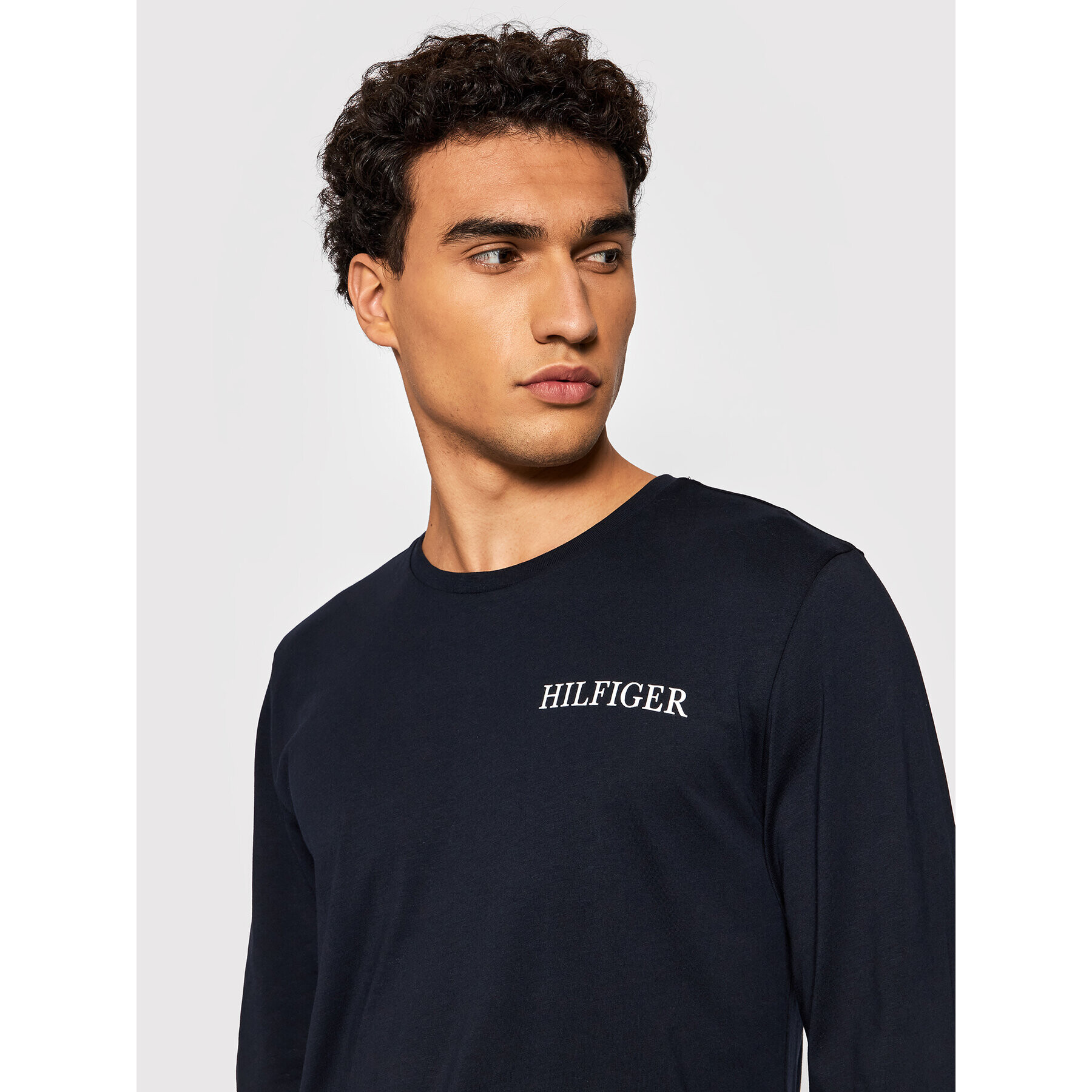 Tommy Hilfiger Longsleeve Logo On Back MW0MW21461 Bleumarin Regular Fit - Pled.ro