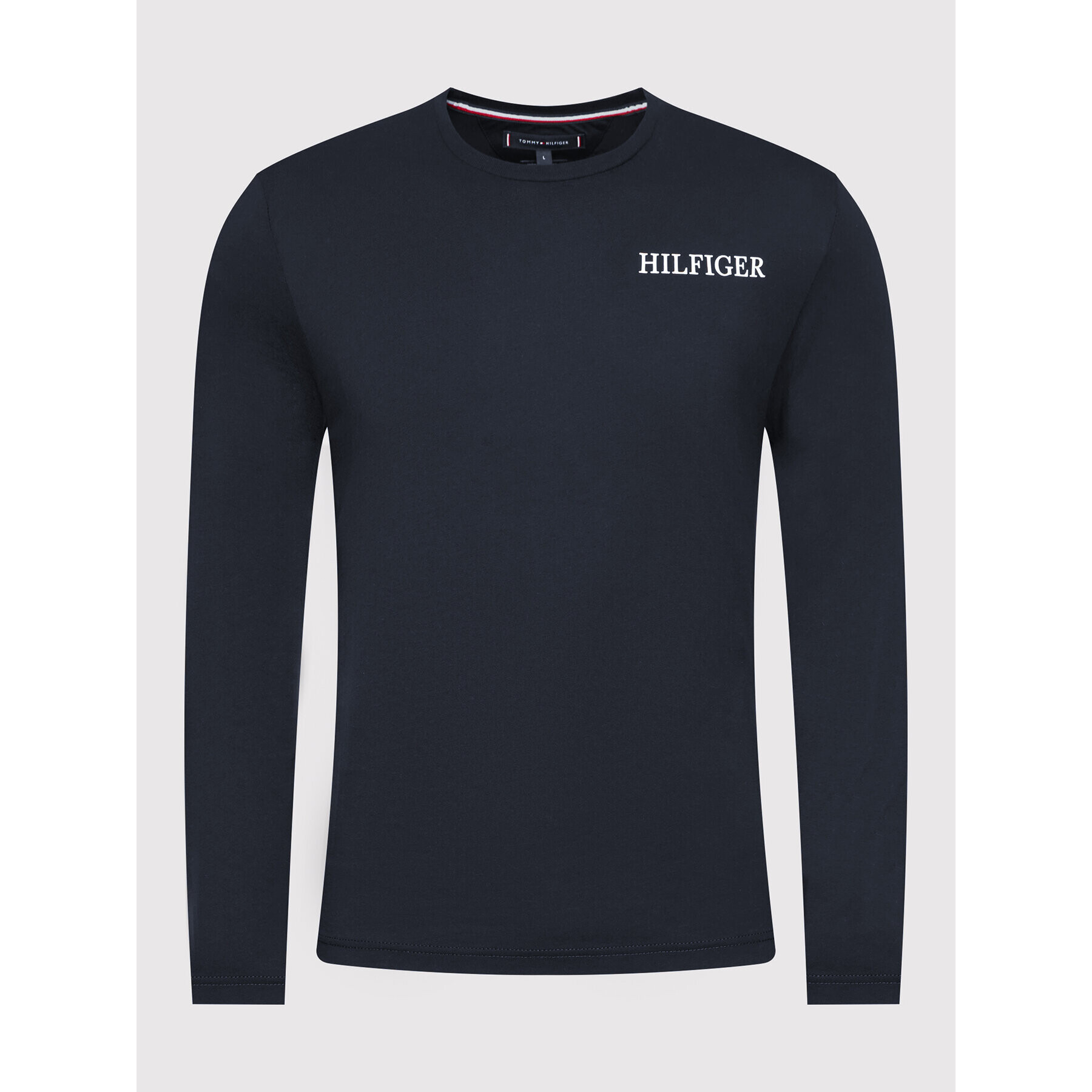 Tommy Hilfiger Longsleeve Logo On Back MW0MW21461 Bleumarin Regular Fit - Pled.ro