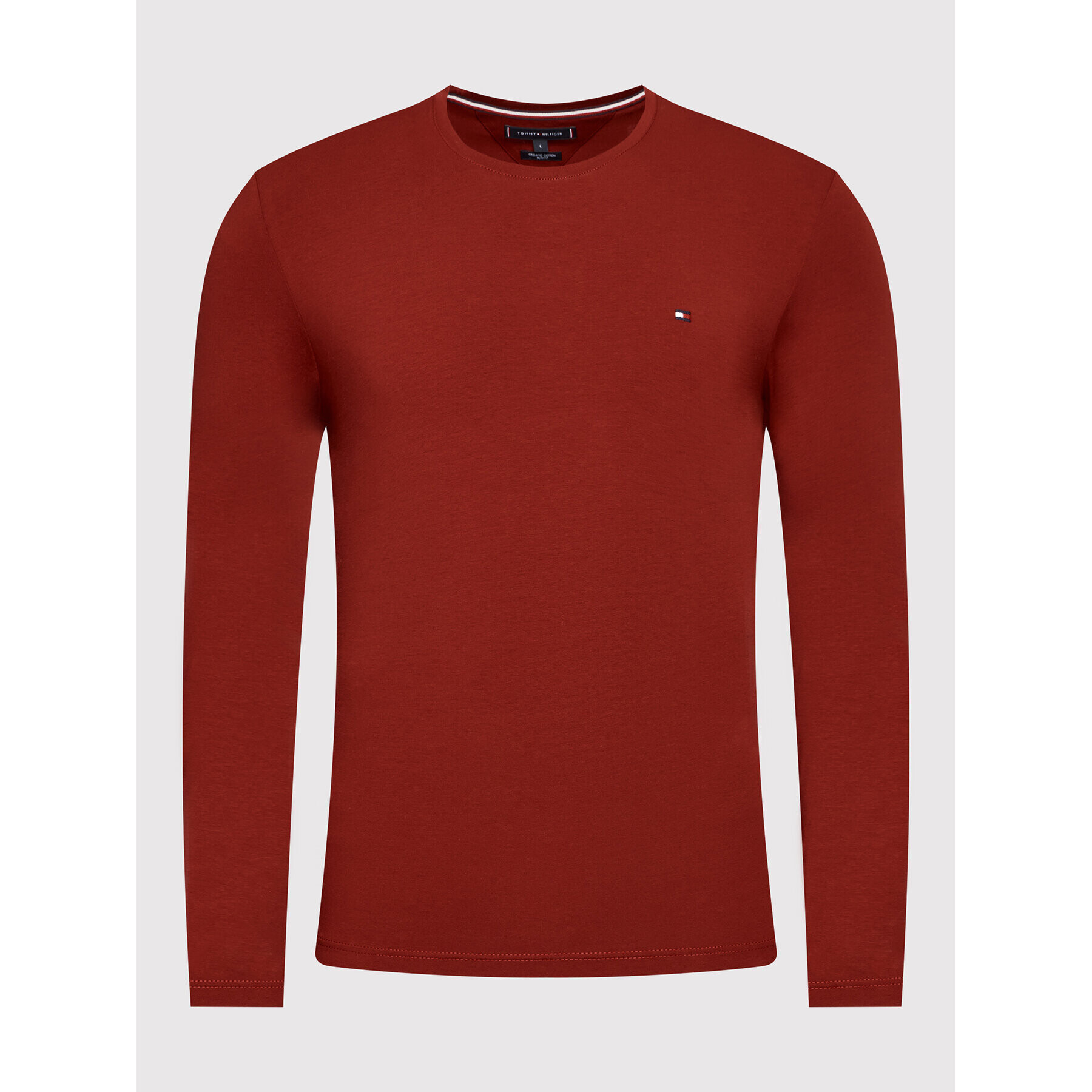 Tommy Hilfiger Longsleeve MW0MW10804 Vișiniu Slim Fit - Pled.ro