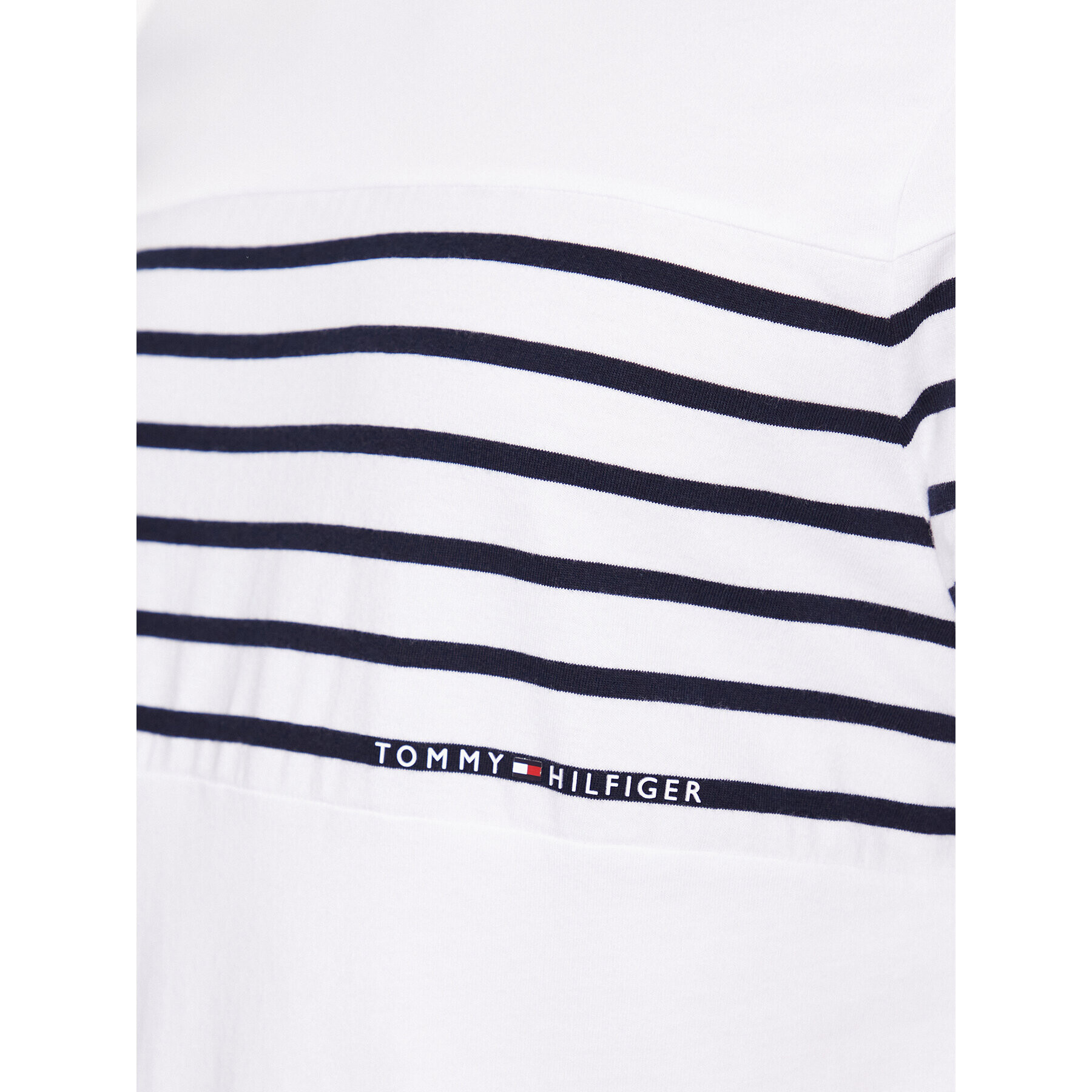 Tommy Hilfiger Longsleeve Placement Striped MW0MW30062 Alb Regular Fit - Pled.ro