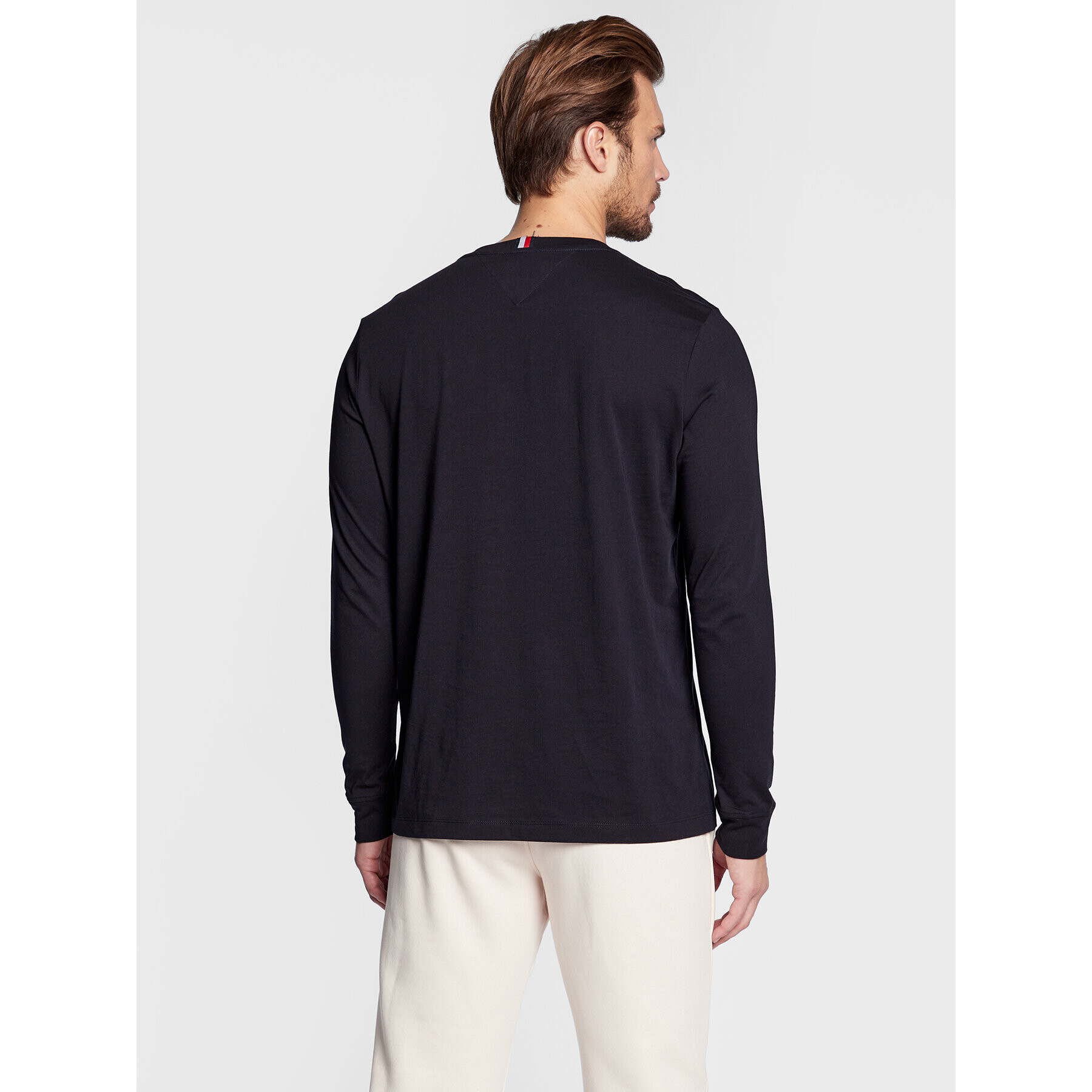 Tommy Hilfiger Longsleeve Stacked New York Flock MW0MW29727 Bleumarin Regular Fit - Pled.ro