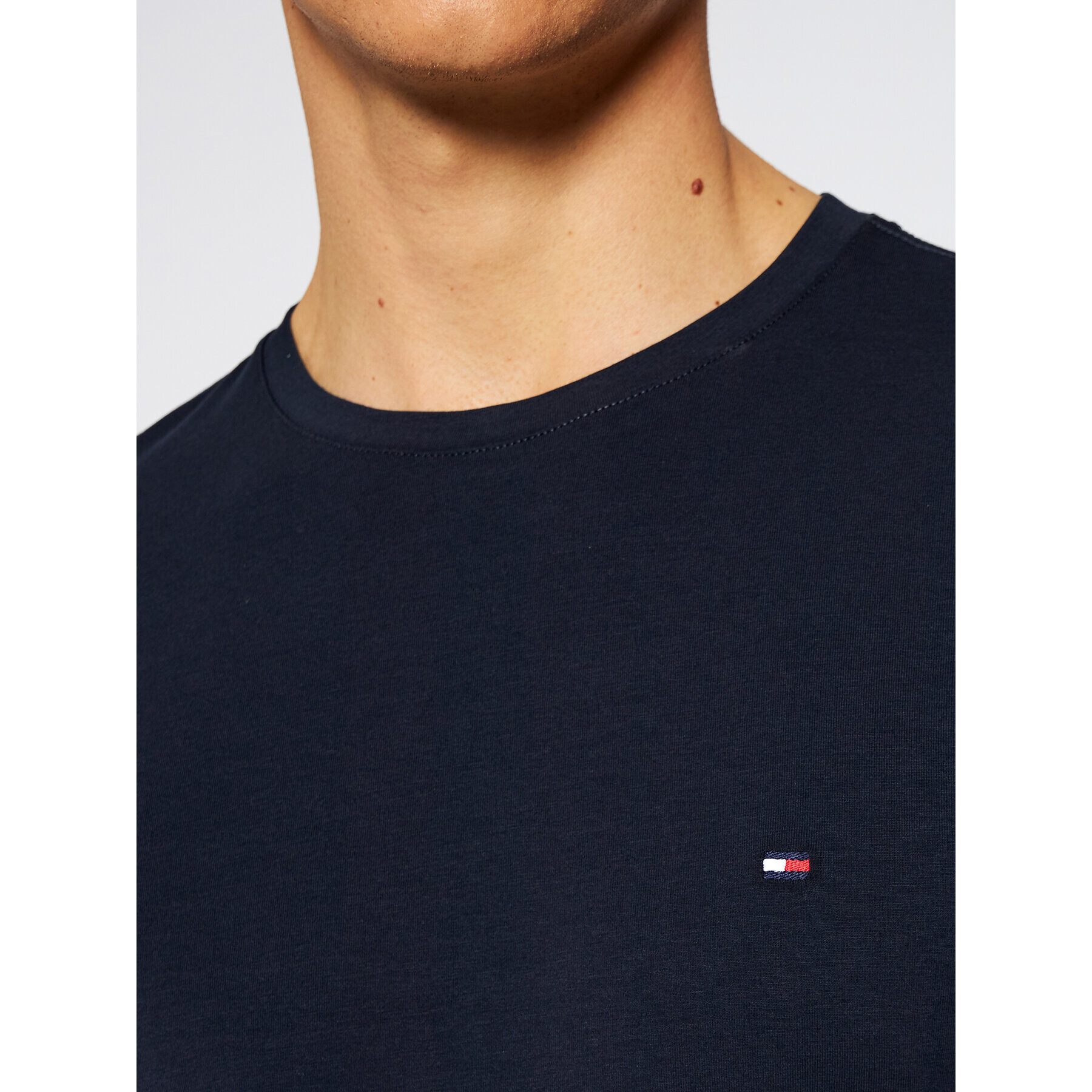 Tommy Hilfiger Longsleeve Stretch Tee MW0MW10804 Bleumarin Slim Fit - Pled.ro