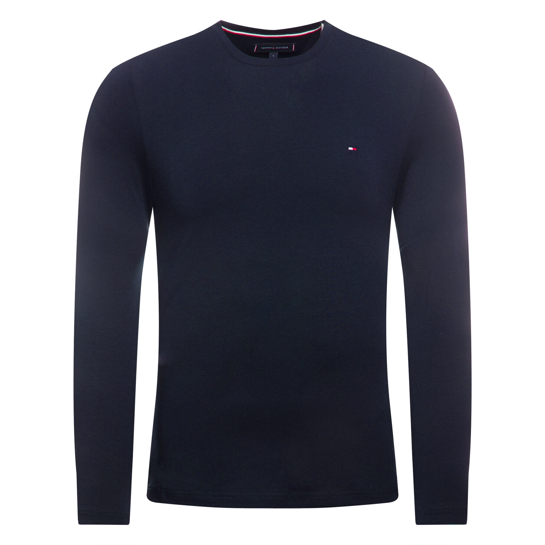 Tommy Hilfiger Longsleeve Stretch Tee MW0MW10804 Bleumarin Slim Fit - Pled.ro