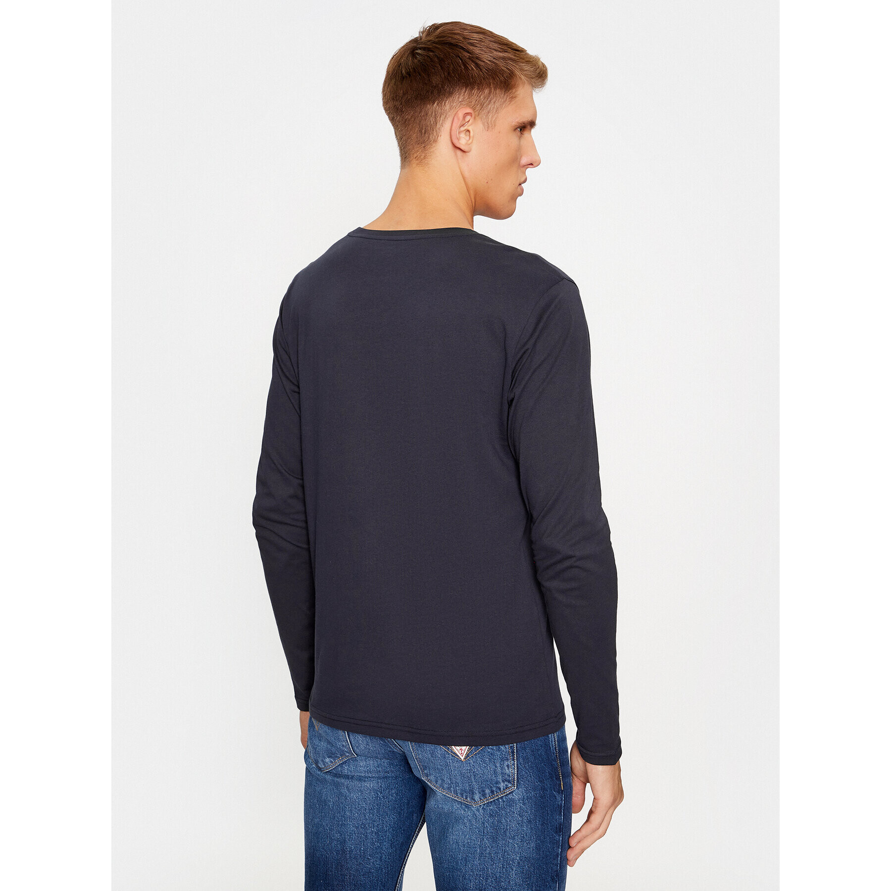 Tommy Hilfiger Longsleeve UM0UM03067 Bleumarin Regular Fit - Pled.ro