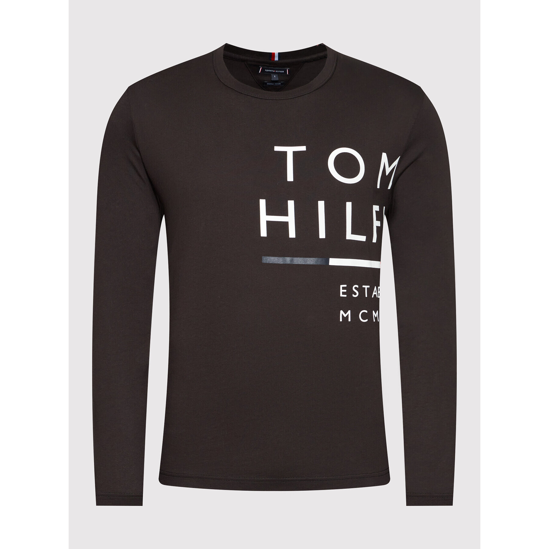 Tommy Hilfiger Longsleeve Wrap Around Graphic MW0MW20150 Negru Regular Fit - Pled.ro