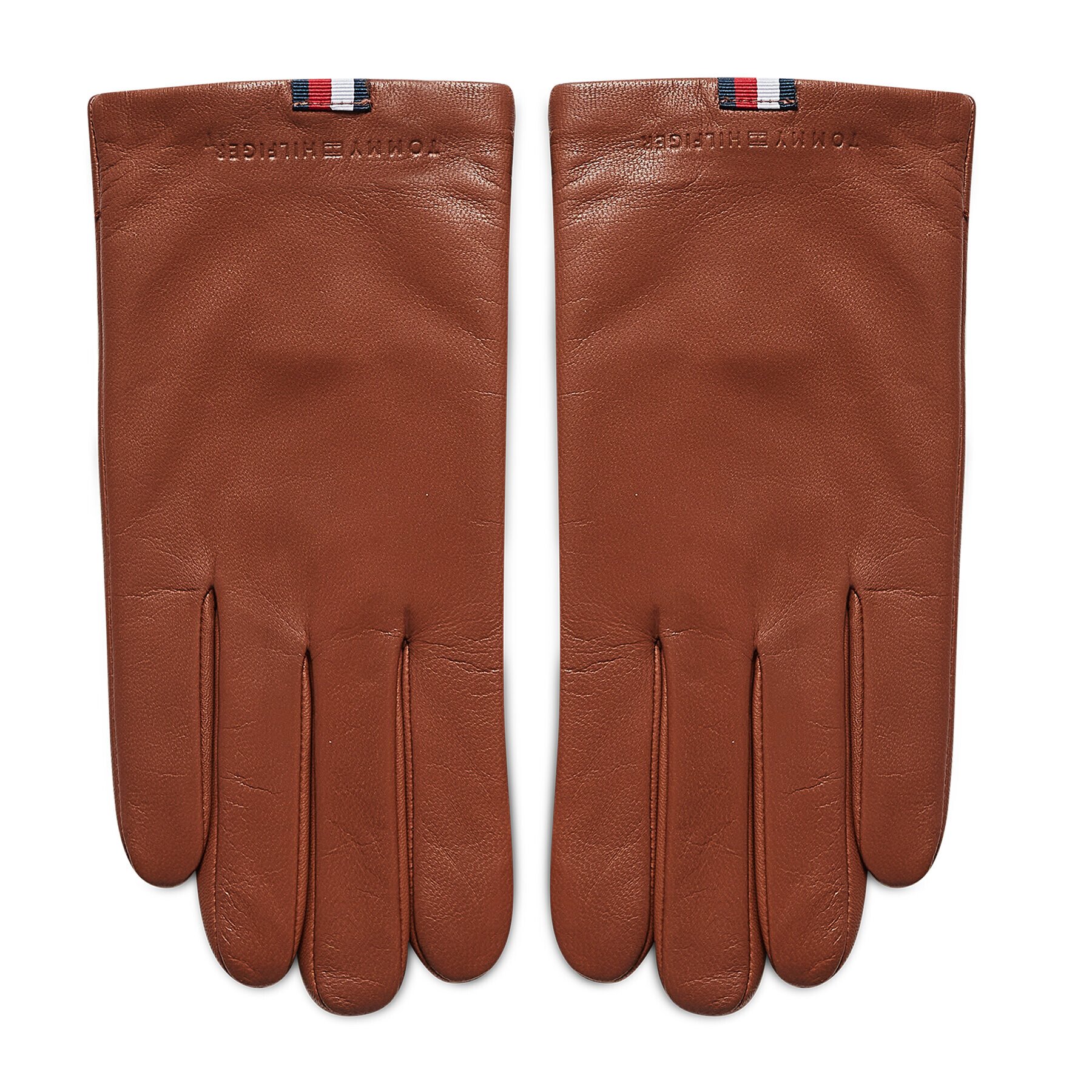 Tommy Hilfiger Mănuși de Damă Casual Leather Gloves AM0AM07882 Maro - Pled.ro