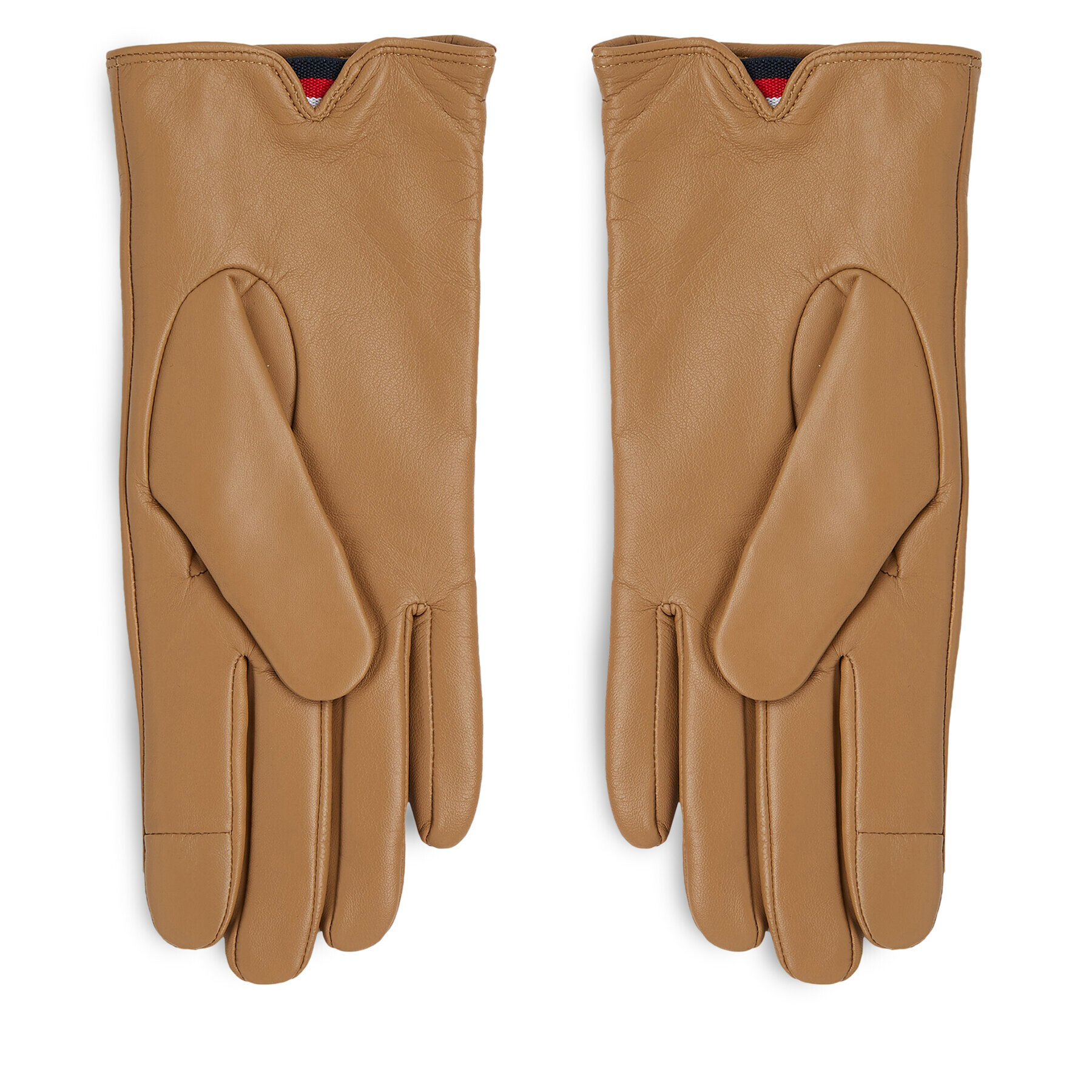 Tommy Hilfiger Mănuși de Damă Essential Flag Leather Gloves AW0AW15360 Bej - Pled.ro