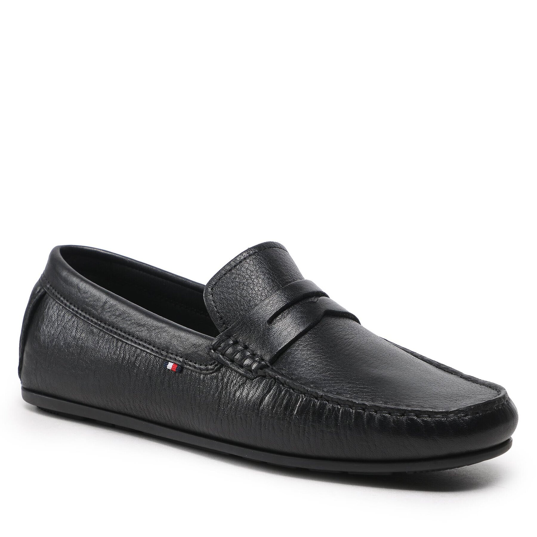 Tommy Hilfiger Mocasini Casual Hilfiger Leather Driver FM0FM04446 Negru - Pled.ro