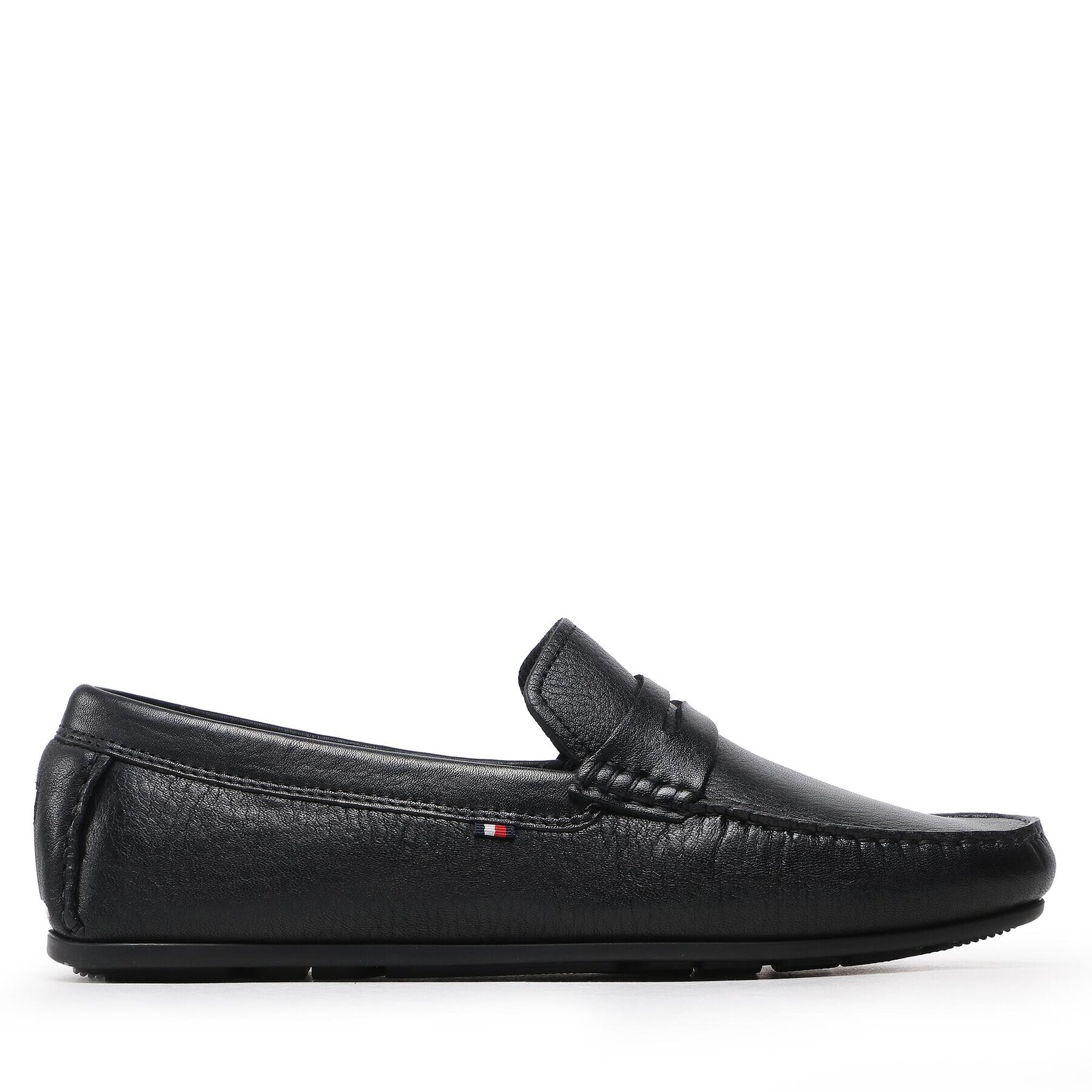 Tommy Hilfiger Mocasini Casual Hilfiger Leather Driver FM0FM04446 Negru - Pled.ro