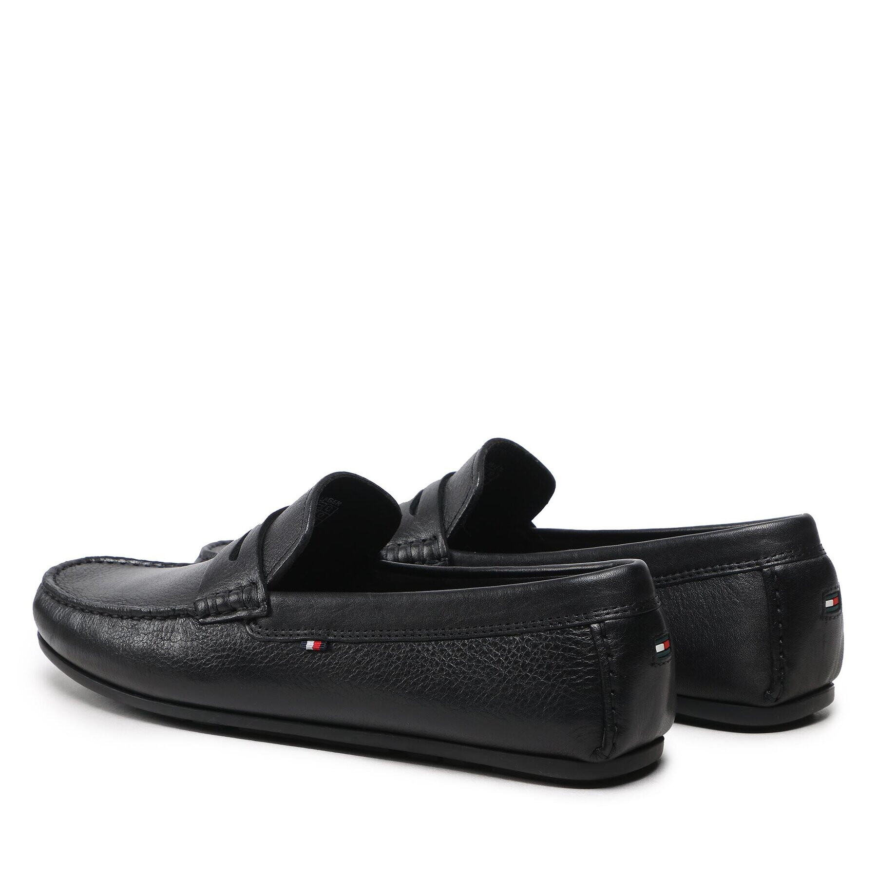 Tommy Hilfiger Mocasini Casual Hilfiger Leather Driver FM0FM04446 Negru - Pled.ro