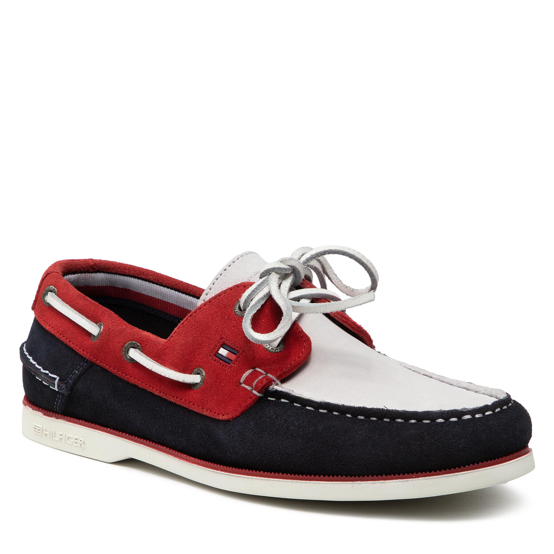 Tommy Hilfiger Mocasini Classic Suede Boat Shoe FM0FM02736 Negru - Pled.ro