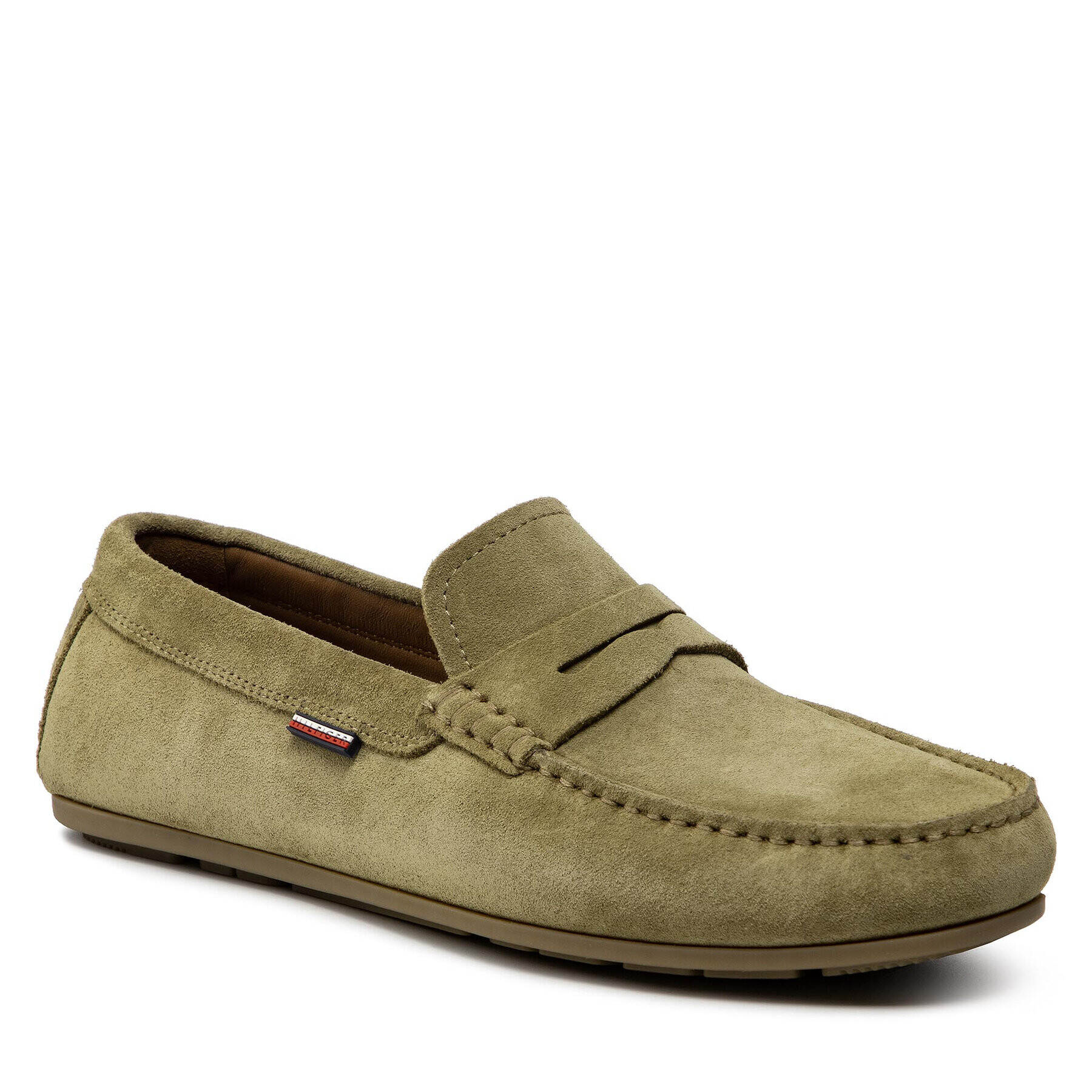 Tommy Hilfiger Mocasini Classic Suede Driver FM0FM02725 Verde - Pled.ro