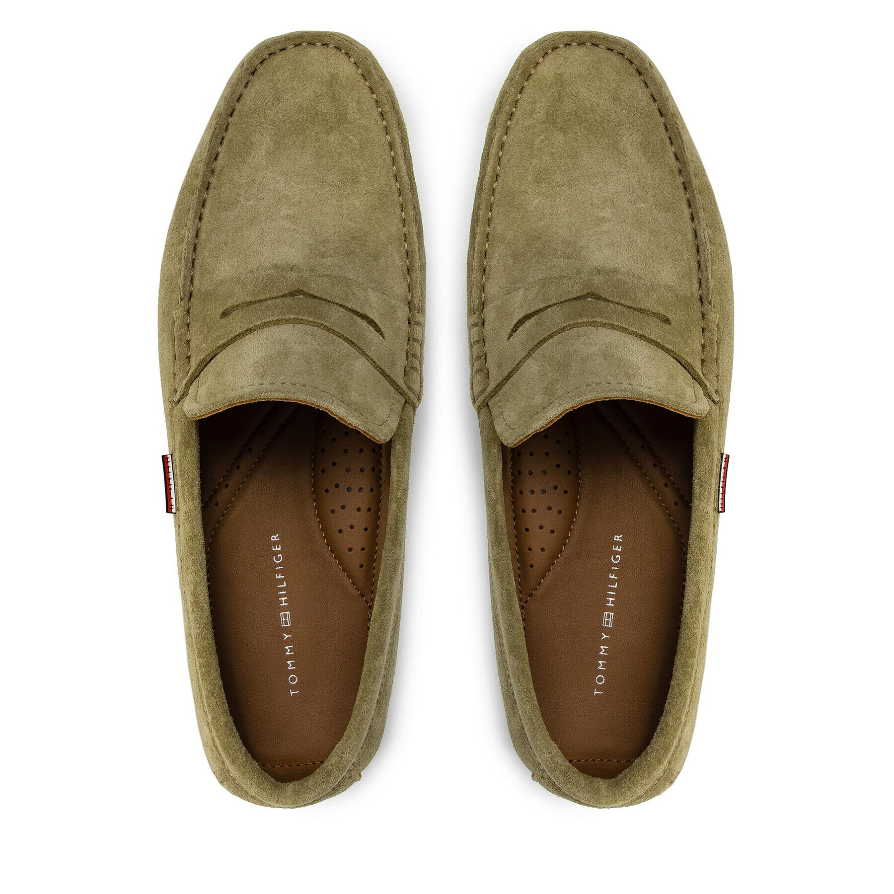 Tommy Hilfiger Mocasini Classic Suede Driver FM0FM02725 Verde - Pled.ro