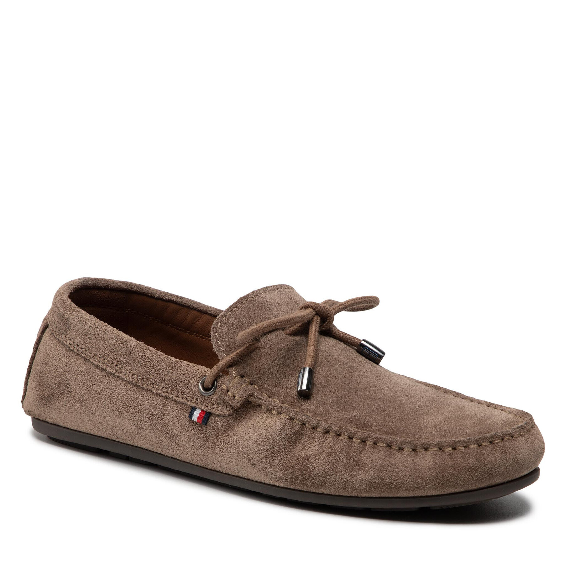 Tommy Hilfiger Mocasini Corporate Suede Driver W Laces FM0FM03960 Maro - Pled.ro