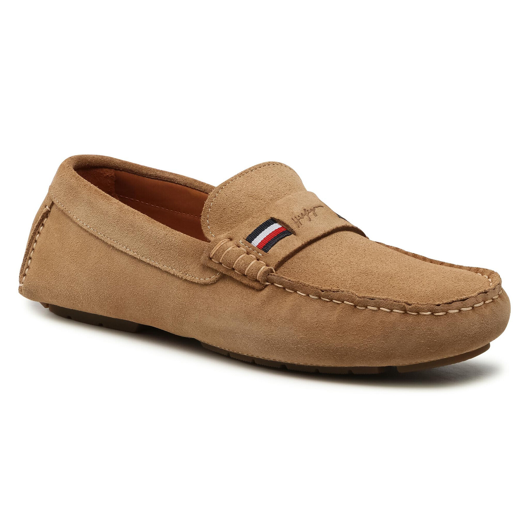 Tommy Hilfiger Mocasini Iconic Rwb Suede Driver FM0FM03482 Maro - Pled.ro