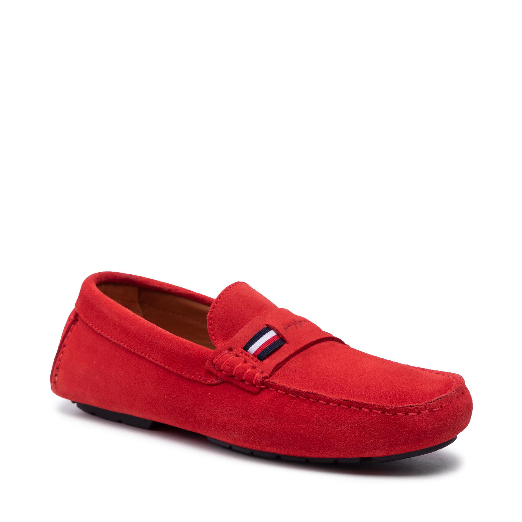 Tommy Hilfiger Mocasini Iconic Rwb Suede Driver FM0FM03482 Roșu - Pled.ro