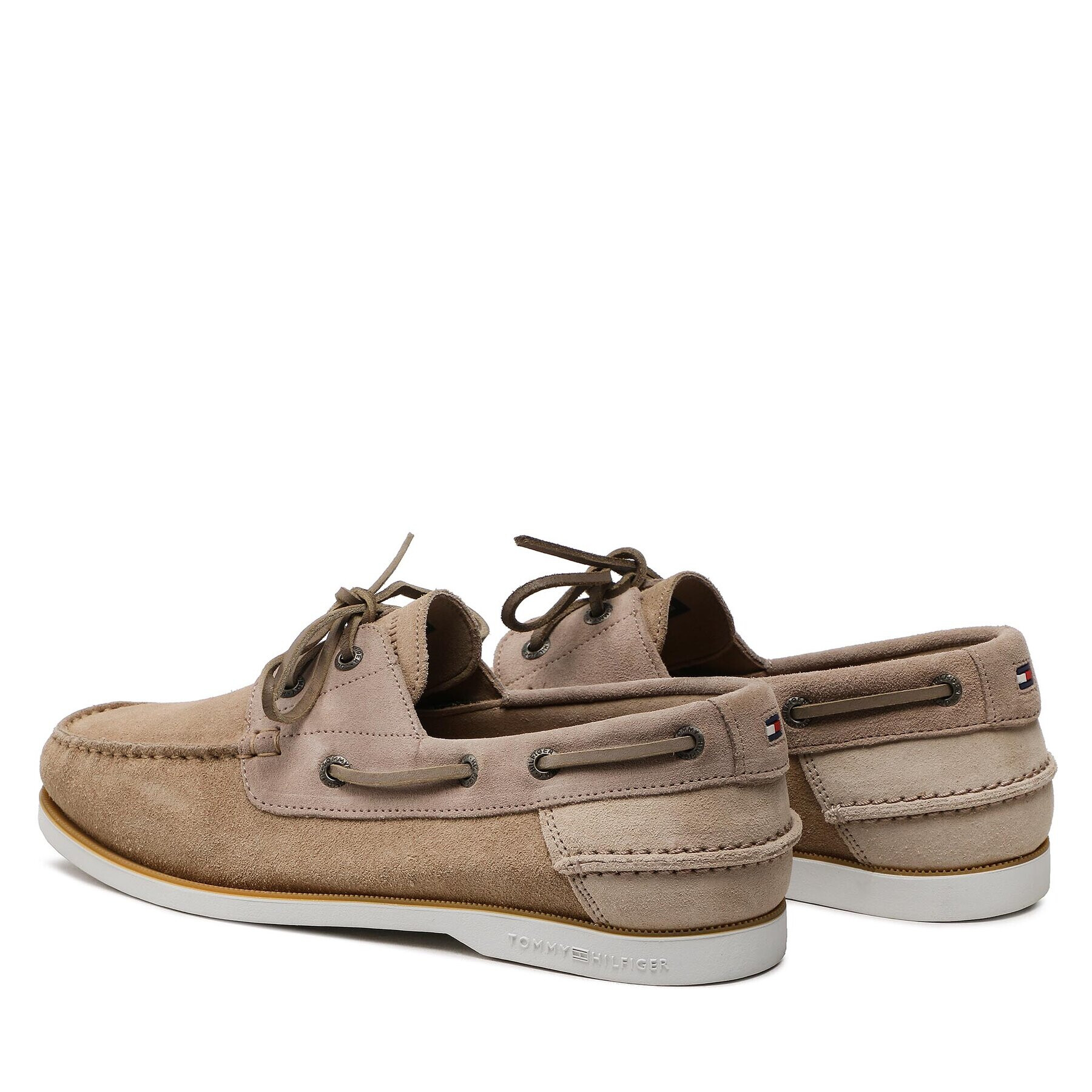 Tommy Hilfiger Mocasini Th Boat Shoe Core Suede FM0FM04505 Bej - Pled.ro