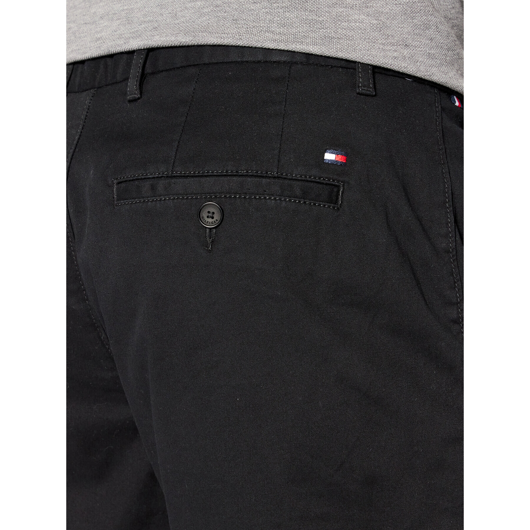 Tommy Hilfiger Pantalon scurți din material Brooklyn MW0MW23563 Negru Regular Fit - Pled.ro