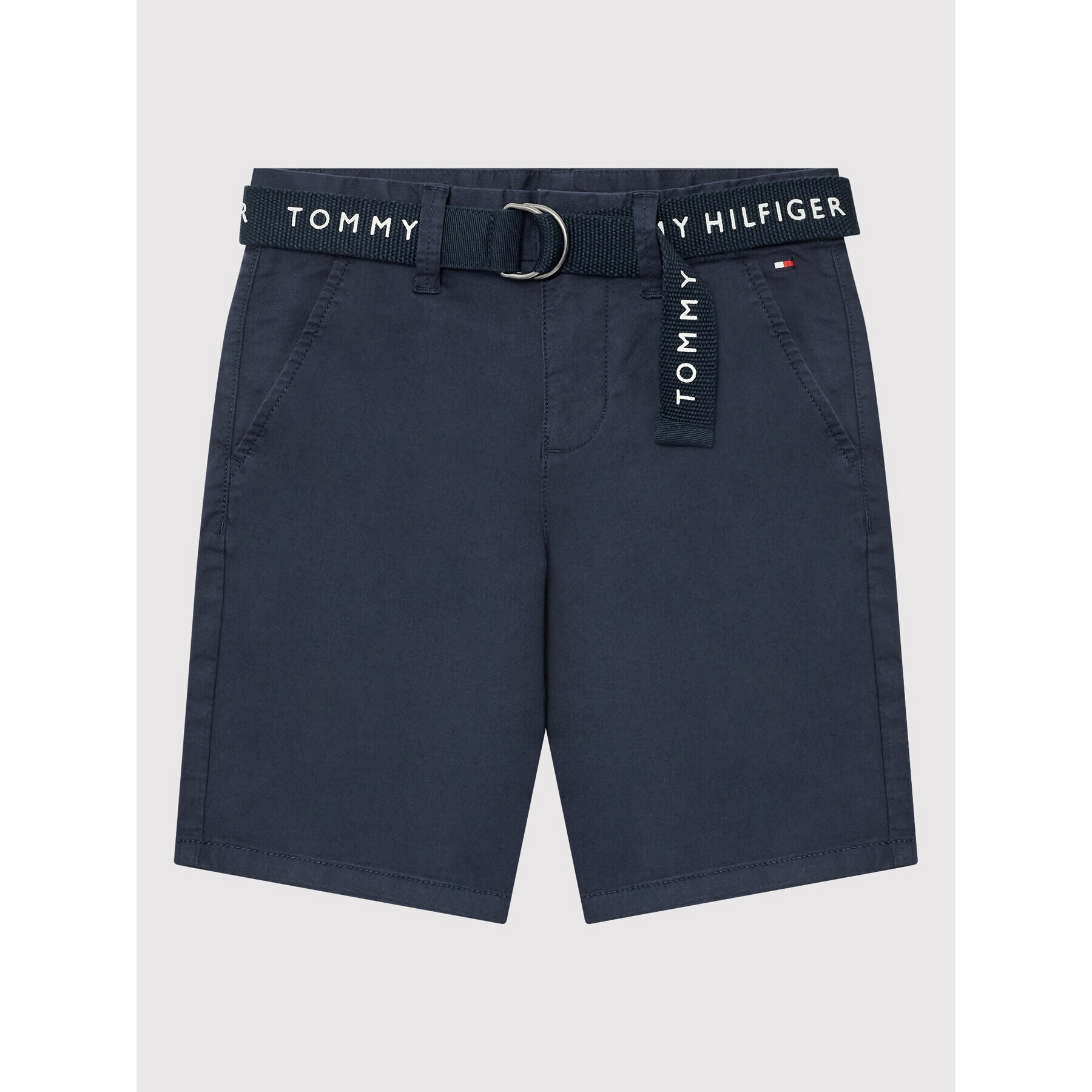 Tommy Hilfiger Pantalon scurți din material Essential KB0KB07399 Bleumarin Slim Fit - Pled.ro