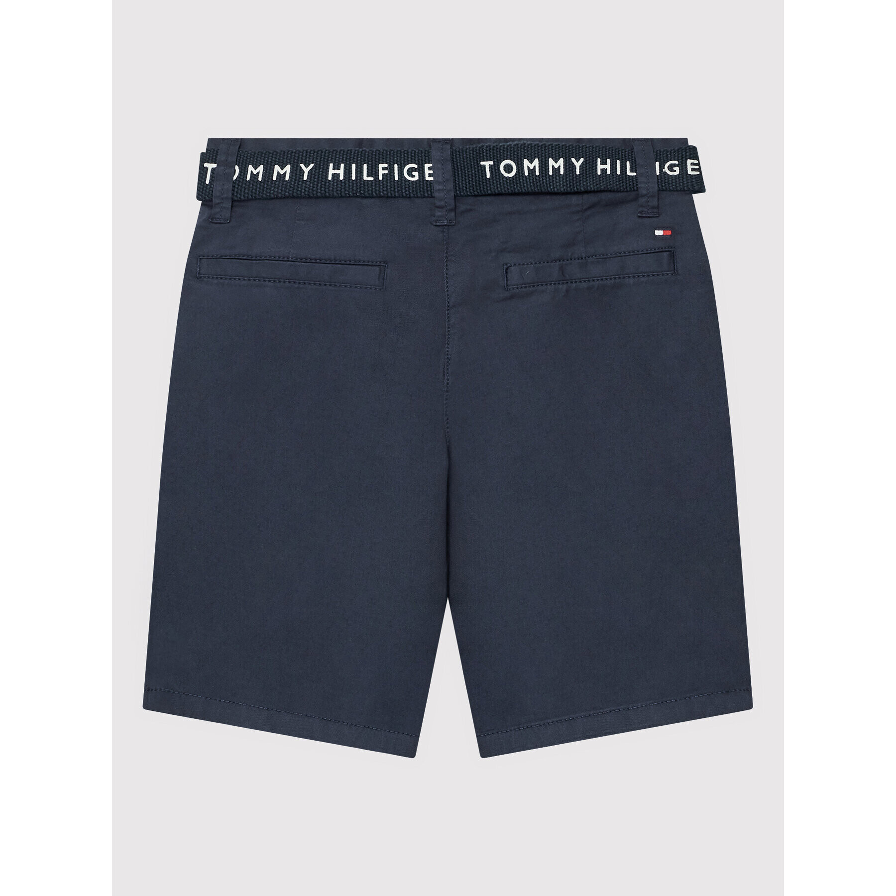 Tommy Hilfiger Pantalon scurți din material Essential KB0KB07399 Bleumarin Slim Fit - Pled.ro