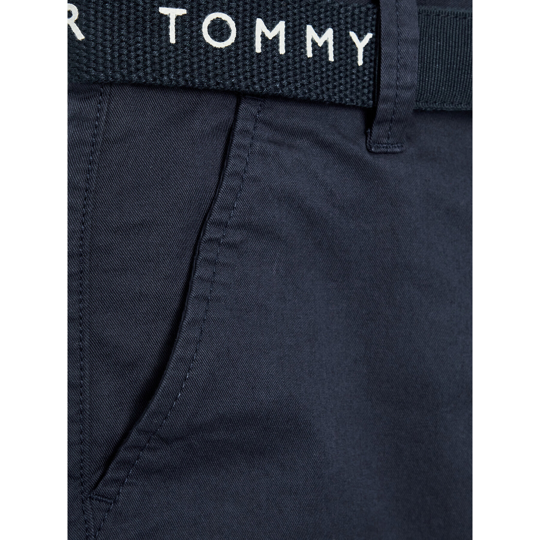 Tommy Hilfiger Pantalon scurți din material Essential KB0KB07399 Bleumarin Slim Fit - Pled.ro