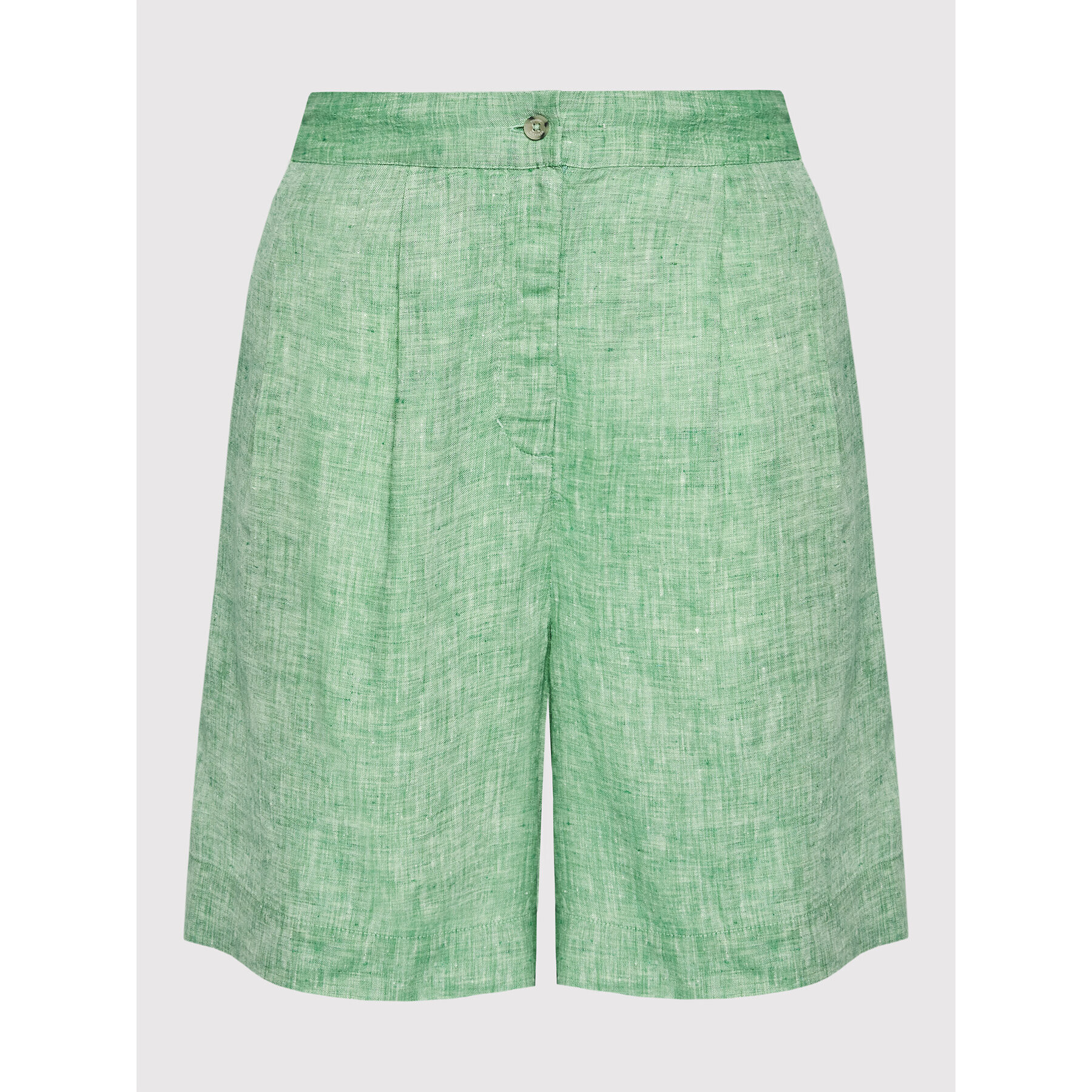 Tommy Hilfiger Pantalon scurți din material Linen Plated Pull On WW0WW34444 Verde Regular Fit - Pled.ro