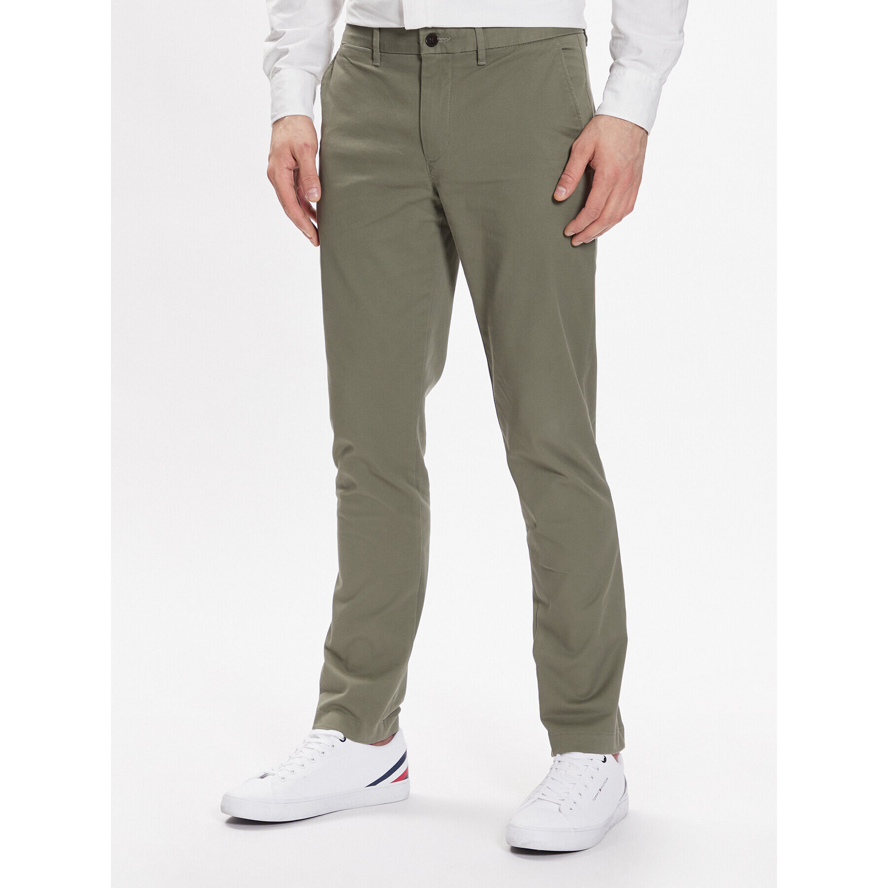 Tommy Hilfiger Pantaloni chino Bleecker 1985 MW0MW26619 Verde Slim Fit - Pled.ro