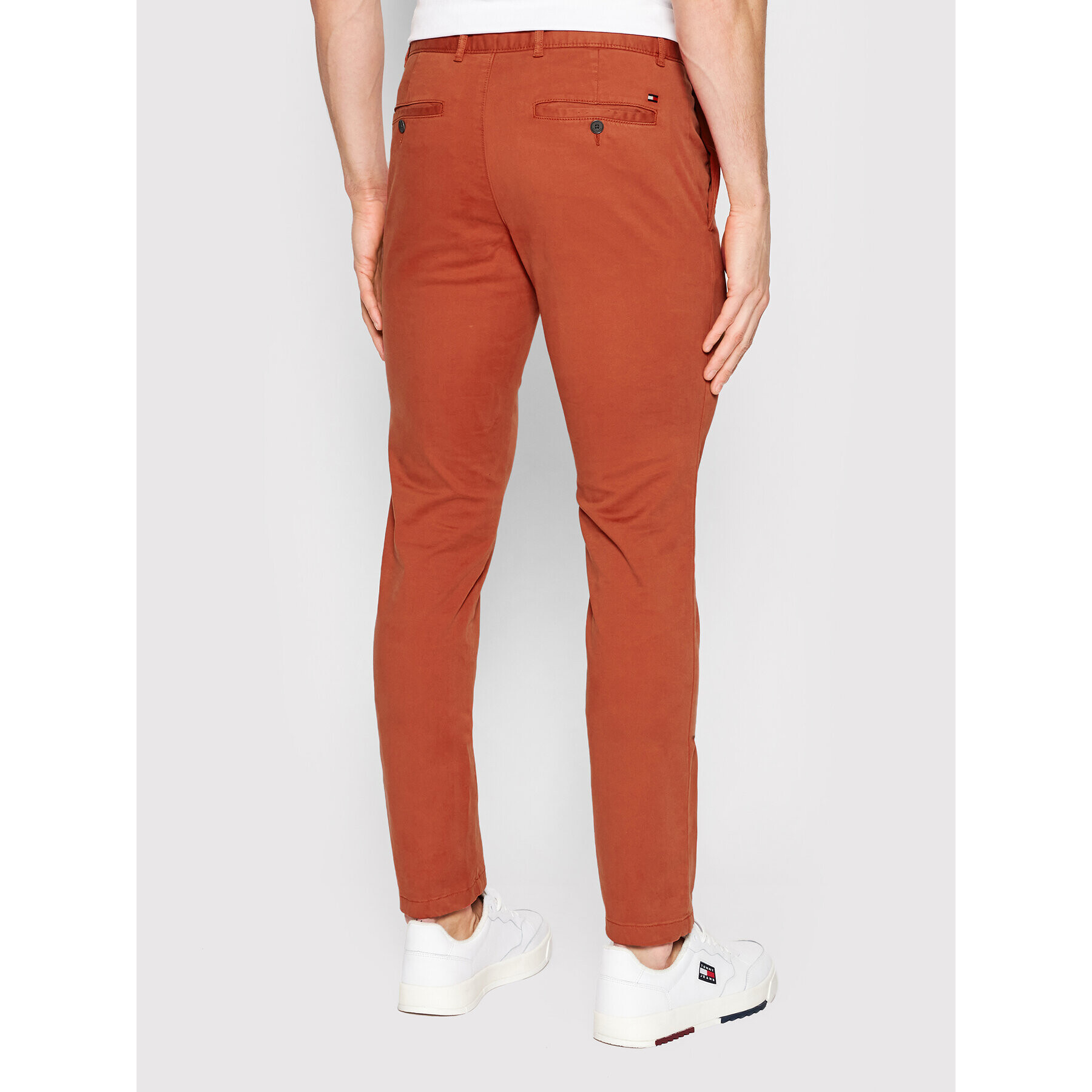 Tommy Hilfiger Pantaloni chino Bleecker MW0MW13846 Roșu Slim Fit - Pled.ro